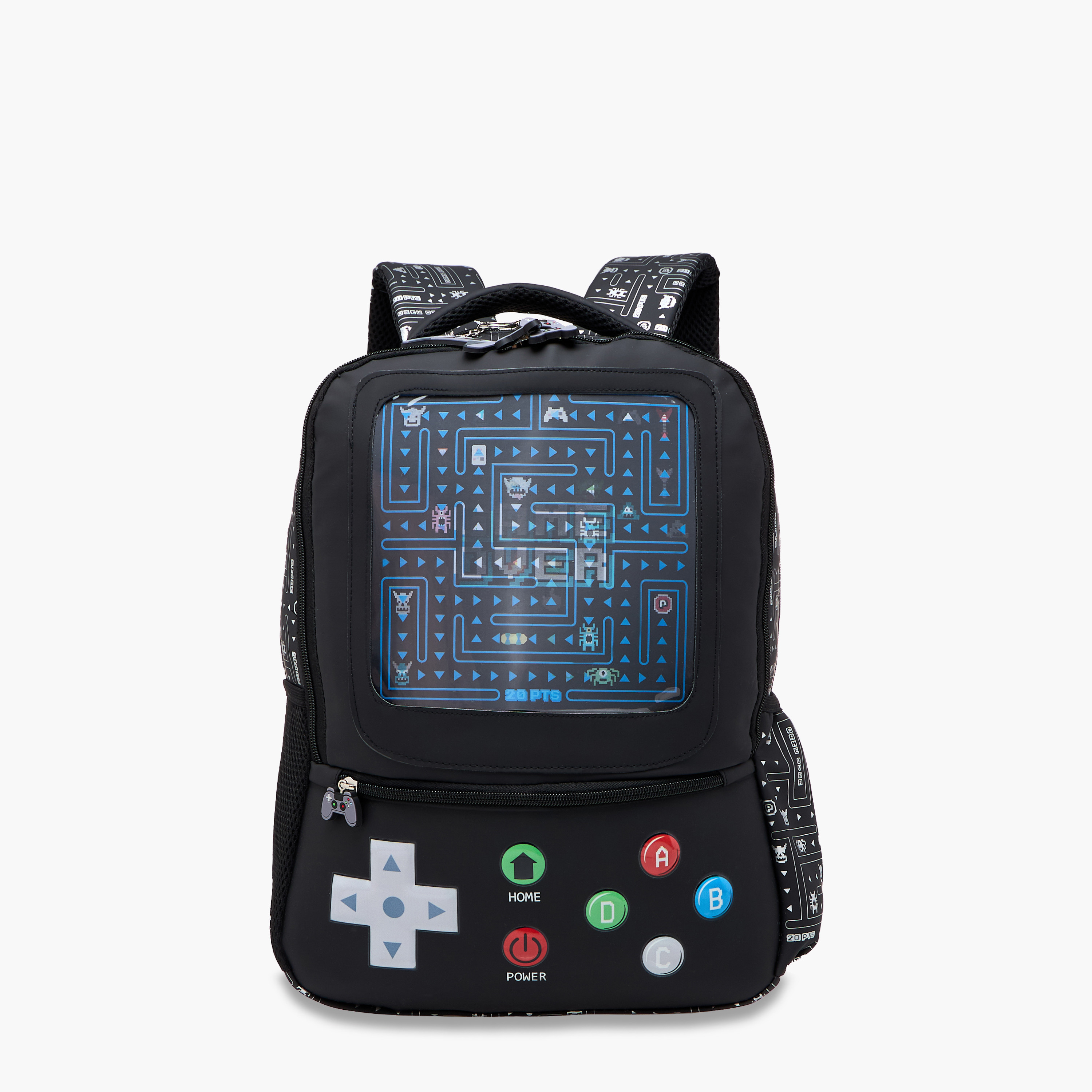 Gaming Print 16.5-inch Backpack with Adjustable Straps and Zip Closure - 14x30x42 cms-school-bagsandbackpacks-backpacks-image-1