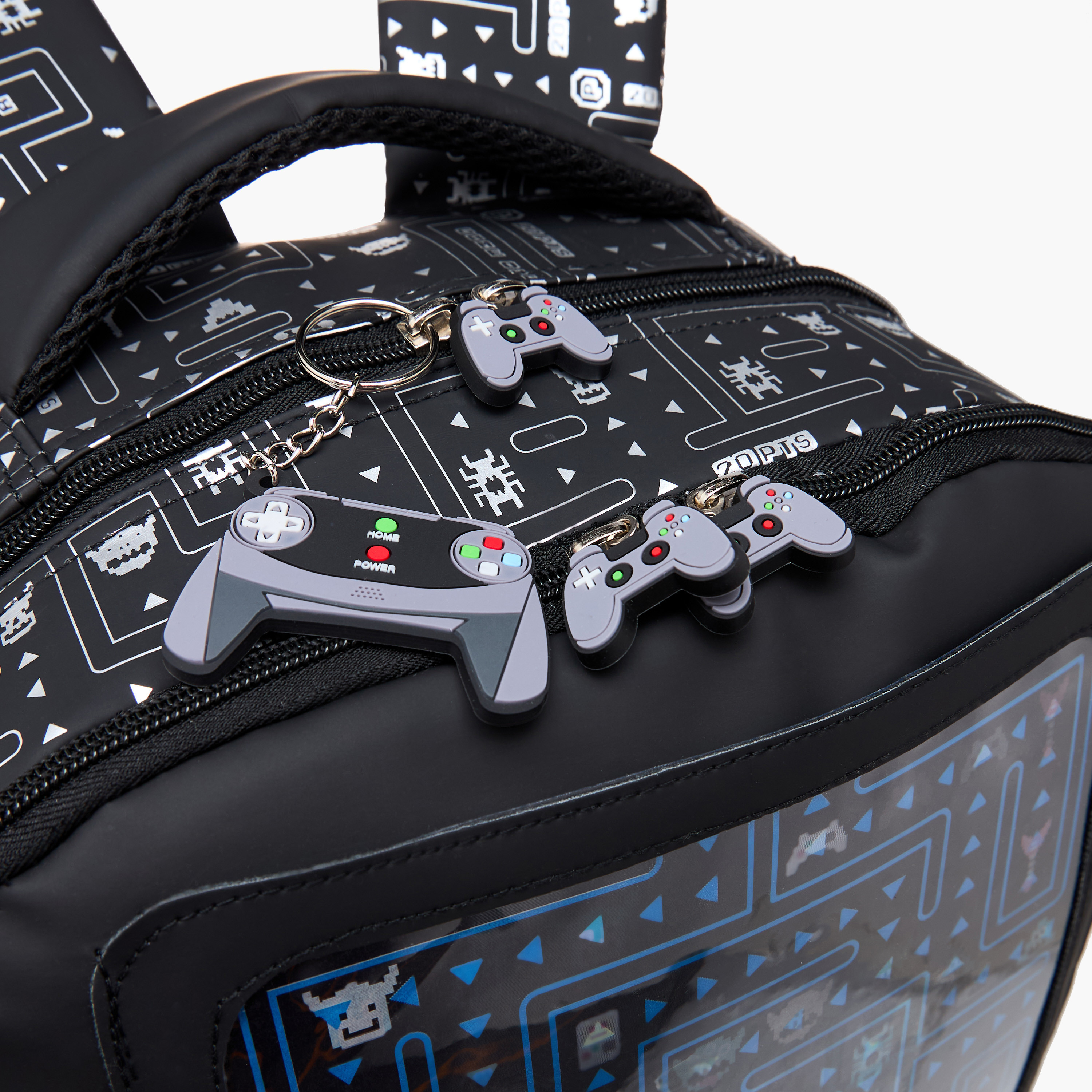Gaming Print 16.5-inch Backpack with Adjustable Straps and Zip Closure - 14x30x42 cms-school-bagsandbackpacks-backpacks-image-8