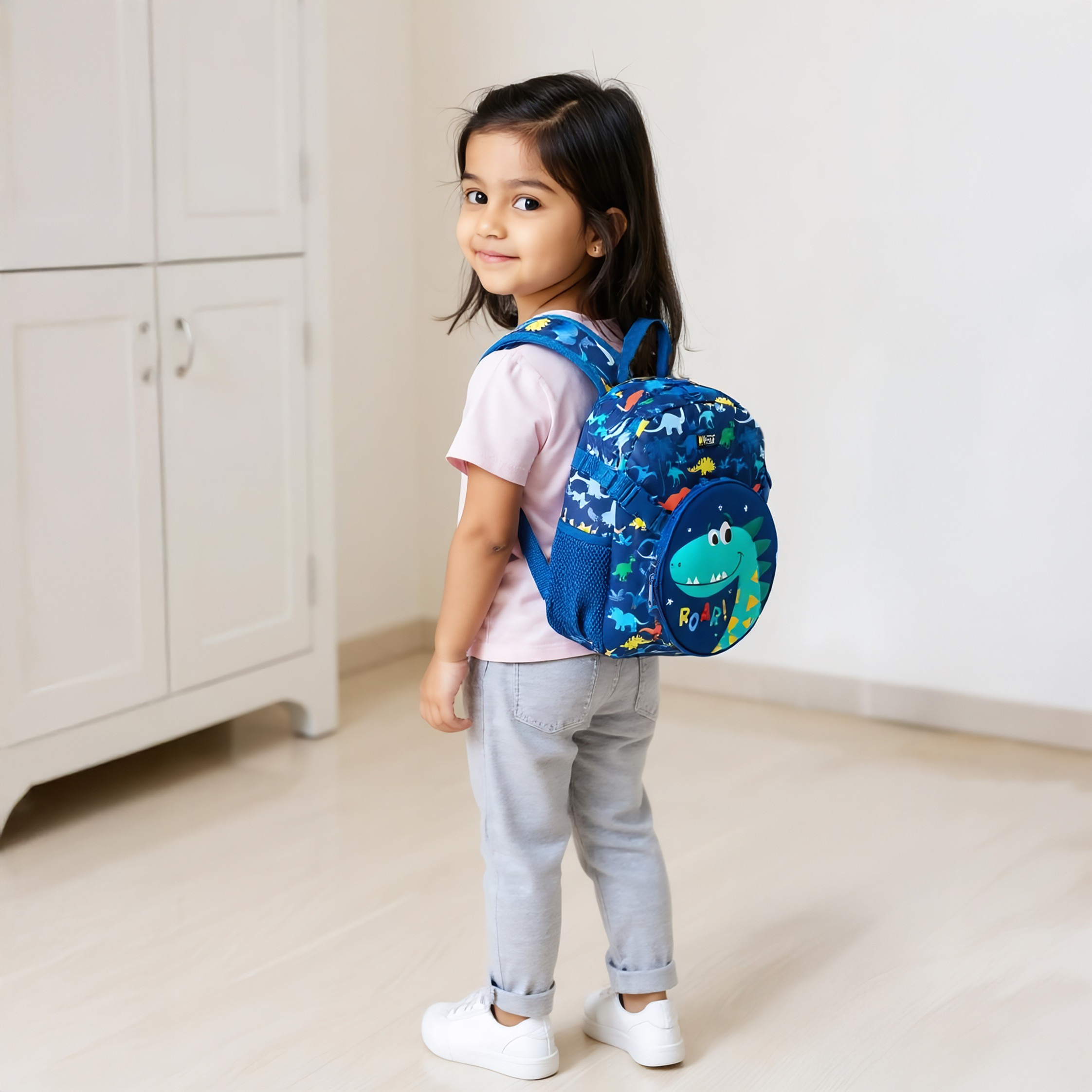 MUST Dinosaur Backpack with Adjustable Straps and Zip Closure - 28x17x33 cms-promo_LS20_OMN-image-3