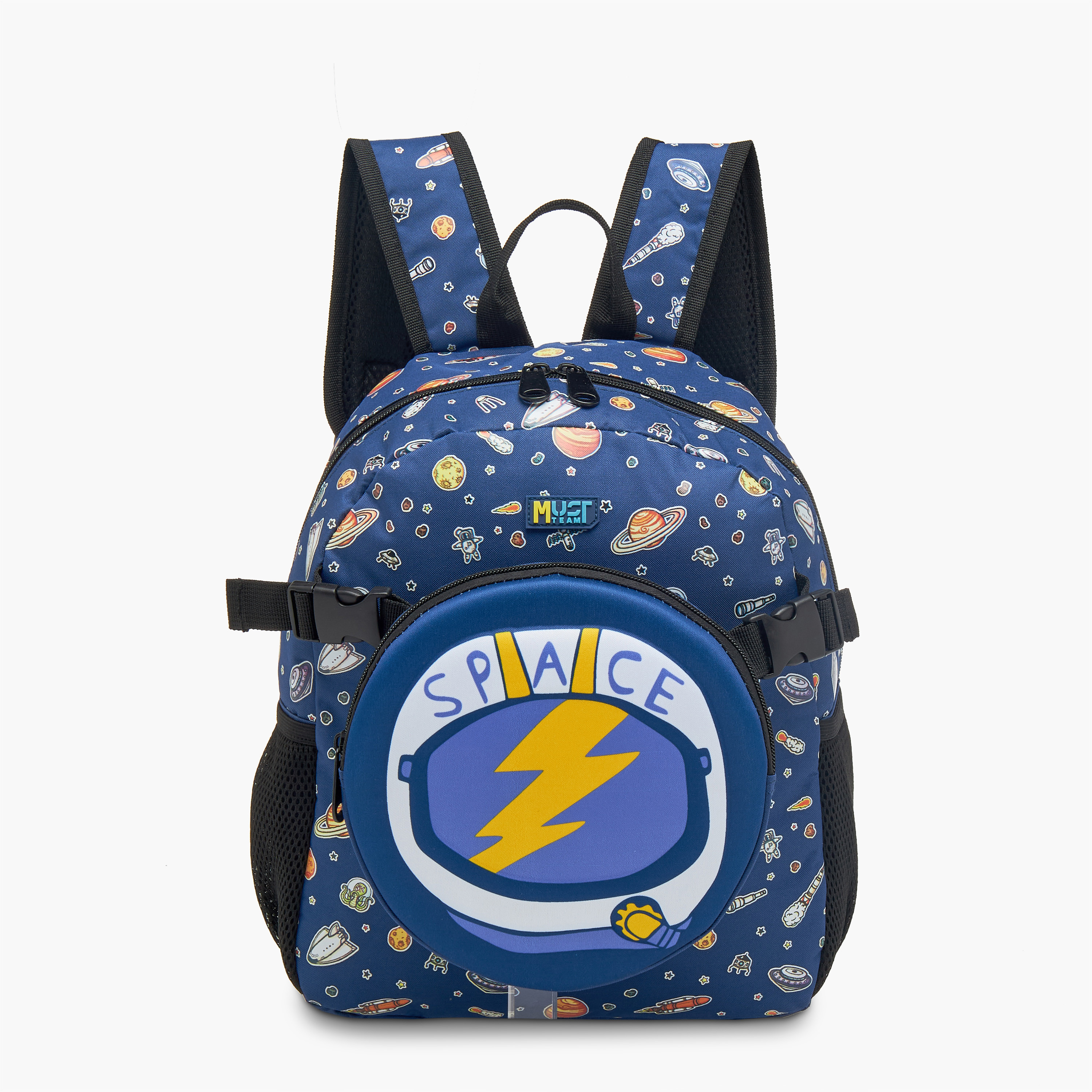 شنطة ظهر بأحزمة قابلة للتعديل وسحاب للإغلاق وطبعات من ماست - 28x17x33 سم-school-bagsandbackpacks-backpacks-image-10