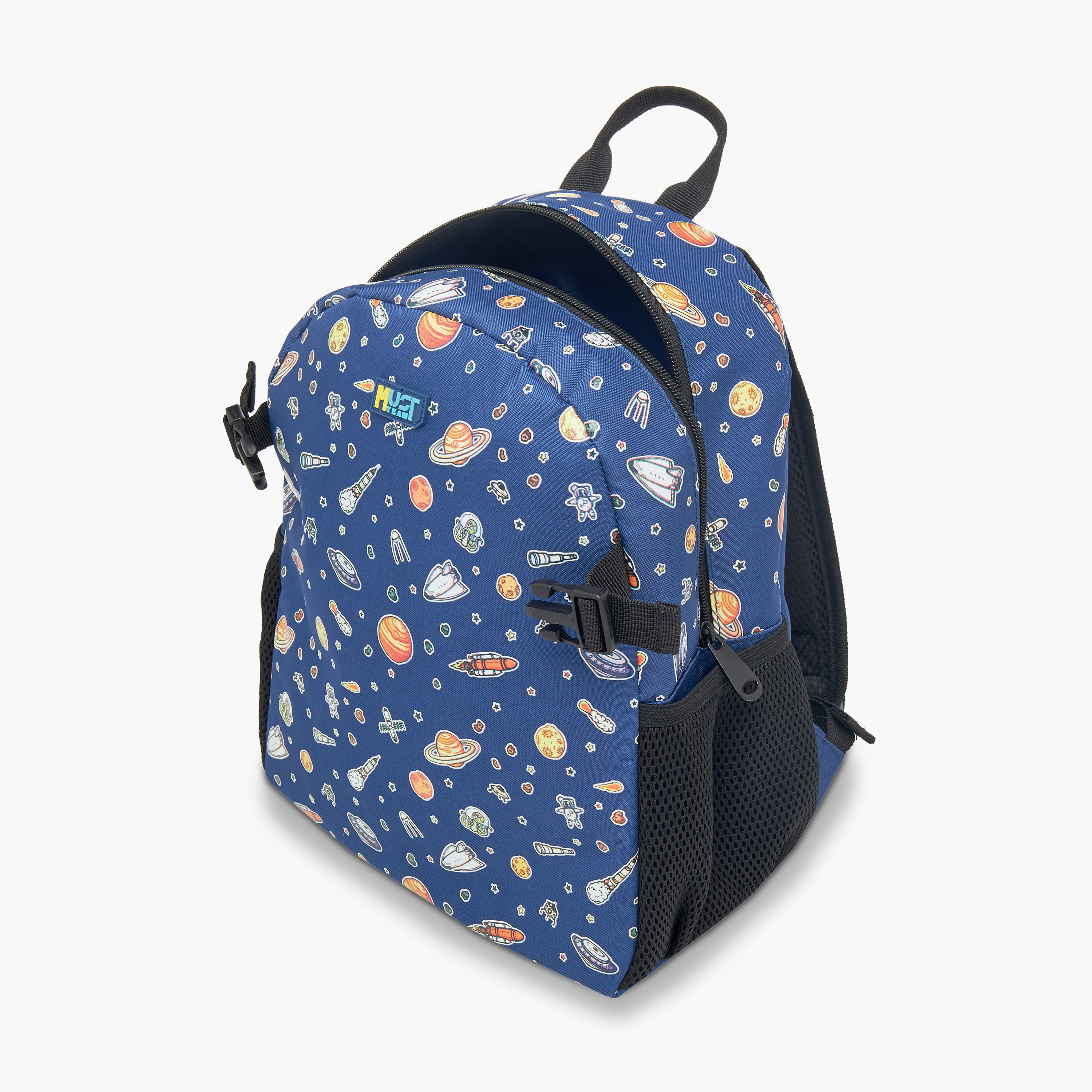 شنطة ظهر بأحزمة قابلة للتعديل وسحاب للإغلاق وطبعات من ماست - 28x17x33 سم-school-bagsandbackpacks-backpacks-image-1