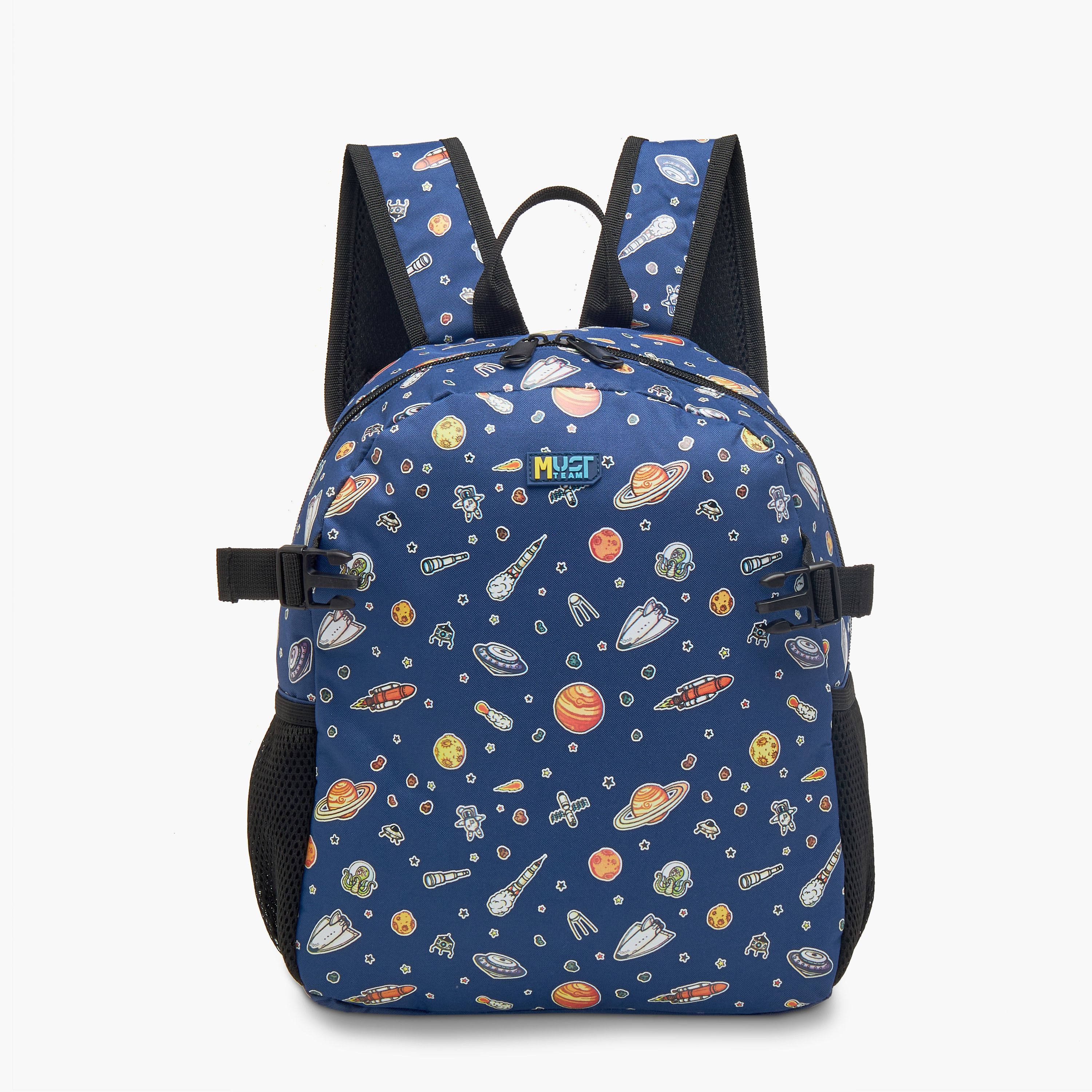 شنطة ظهر بأحزمة قابلة للتعديل وسحاب للإغلاق وطبعات من ماست - 28x17x33 سم-school-bagsandbackpacks-backpacks-image-4