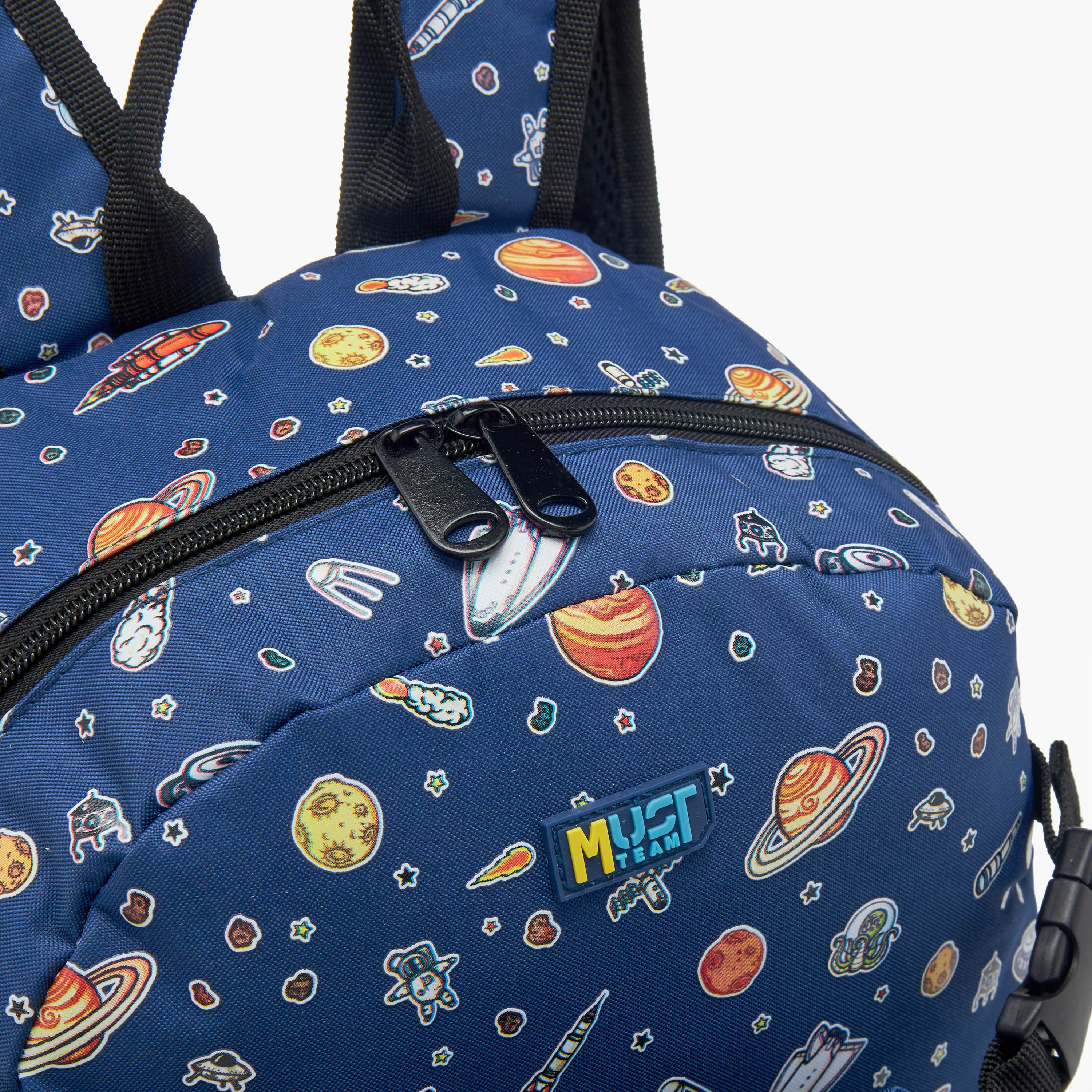 شنطة ظهر بأحزمة قابلة للتعديل وسحاب للإغلاق وطبعات من ماست - 28x17x33 سم-school-bagsandbackpacks-backpacks-image-2