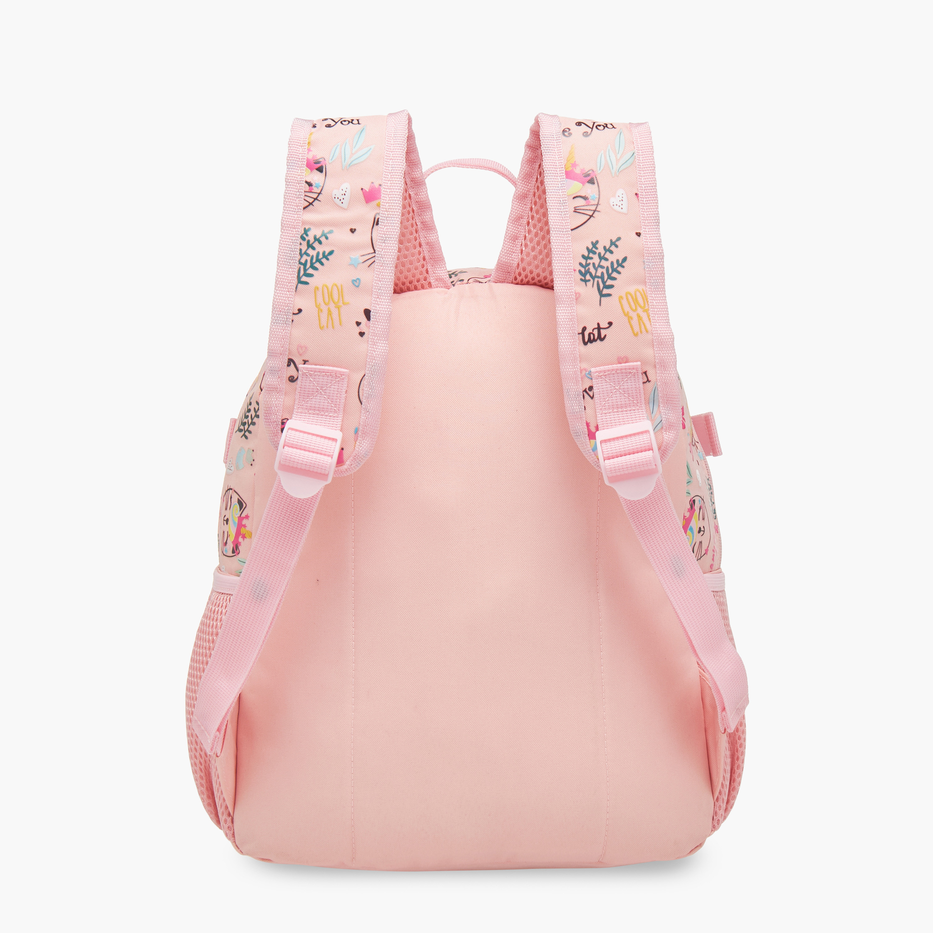 طقم شنطة ظهر وشنطة غداء بزخارف قطة من  ماست - 28x17x33 سم-school-bagsandbackpacks-backpacks-image-7