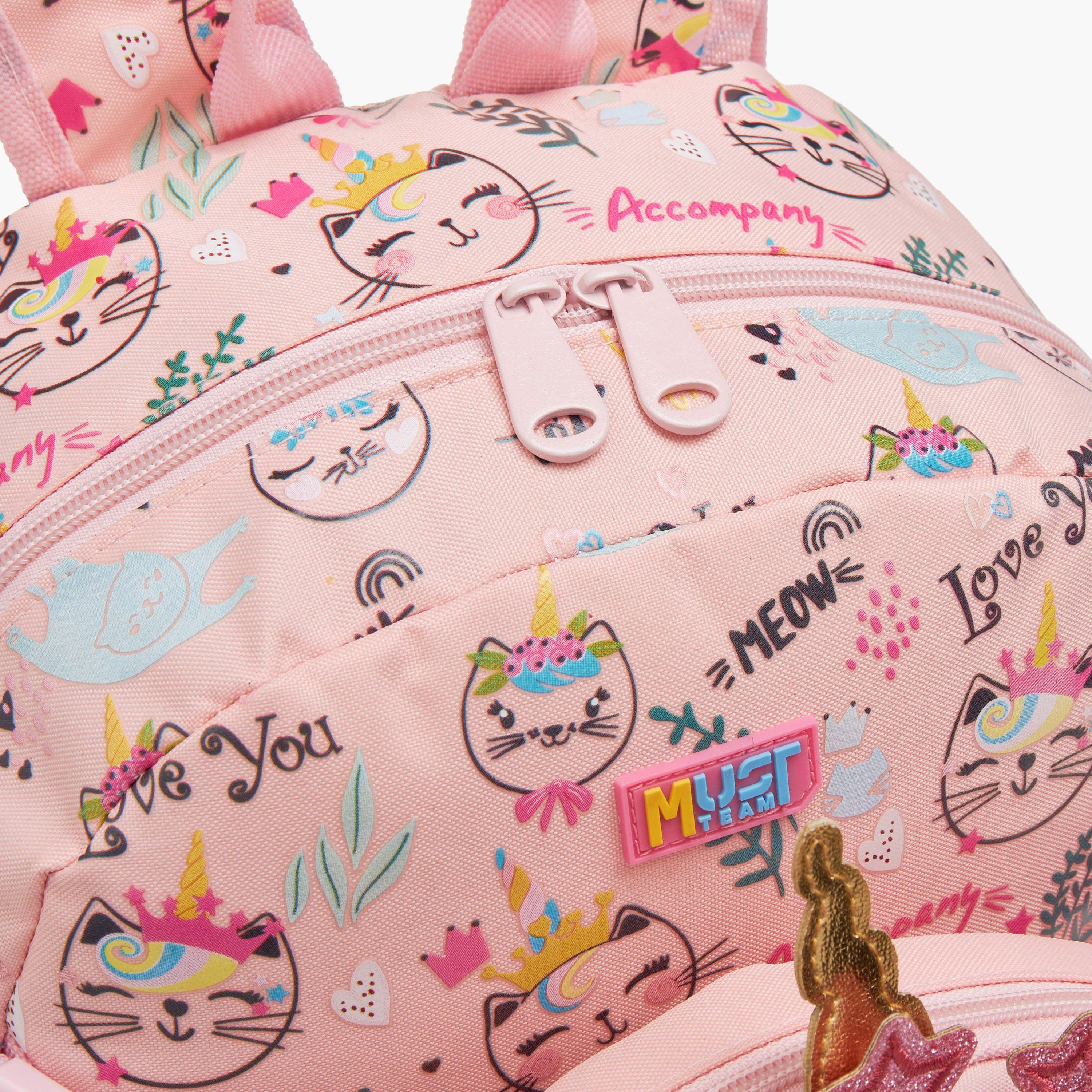 طقم شنطة ظهر وشنطة غداء بزخارف قطة من  ماست - 28x17x33 سم-school-bagsandbackpacks-backpacks-image-10