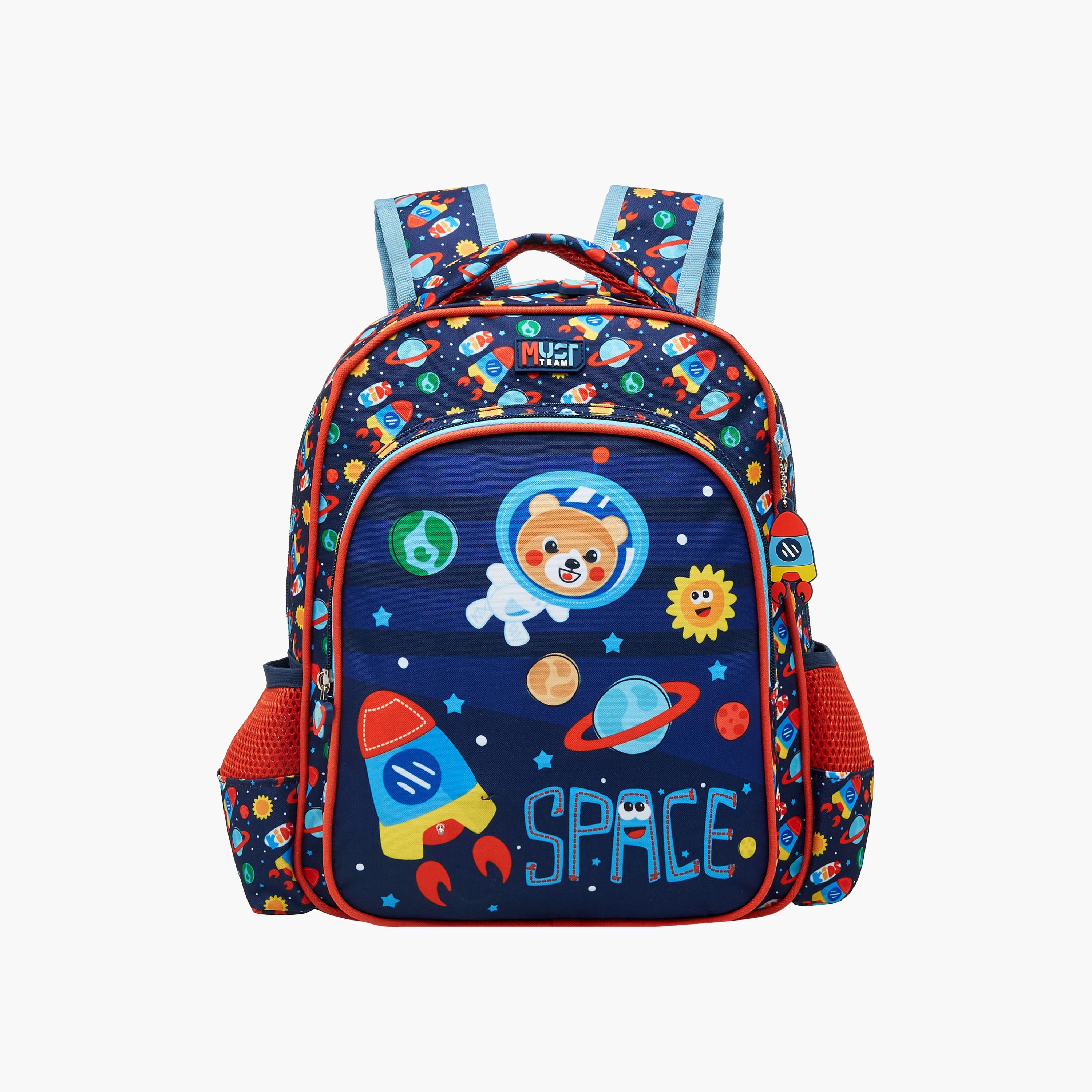 MUST Space Print Backpack with Adjustable Straps and Zip Closure - 27x10x31 cms-promo_LS20_OMN-image-1