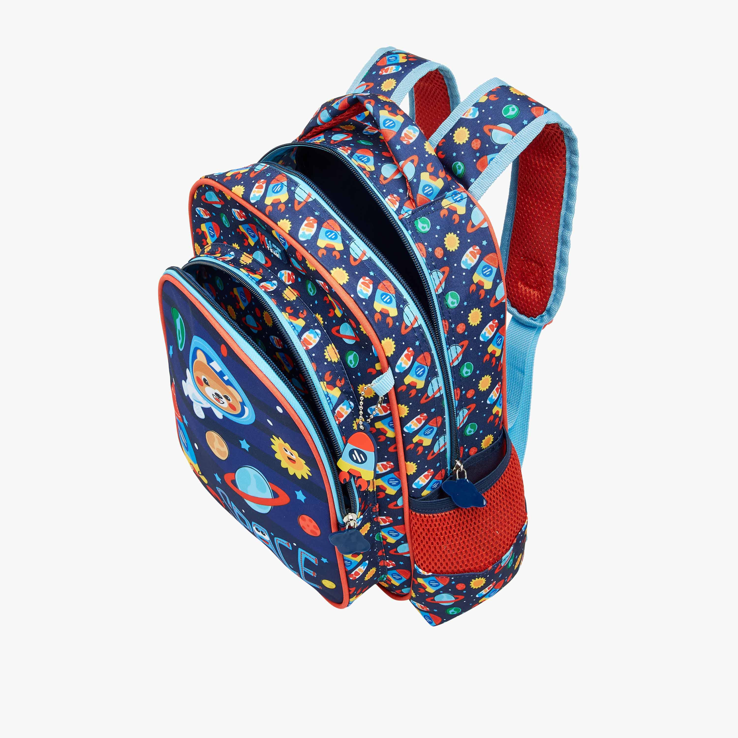 MUST Space Print Backpack with Adjustable Straps and Zip Closure - 27x10x31 cms-promo_LS20_OMN-image-8