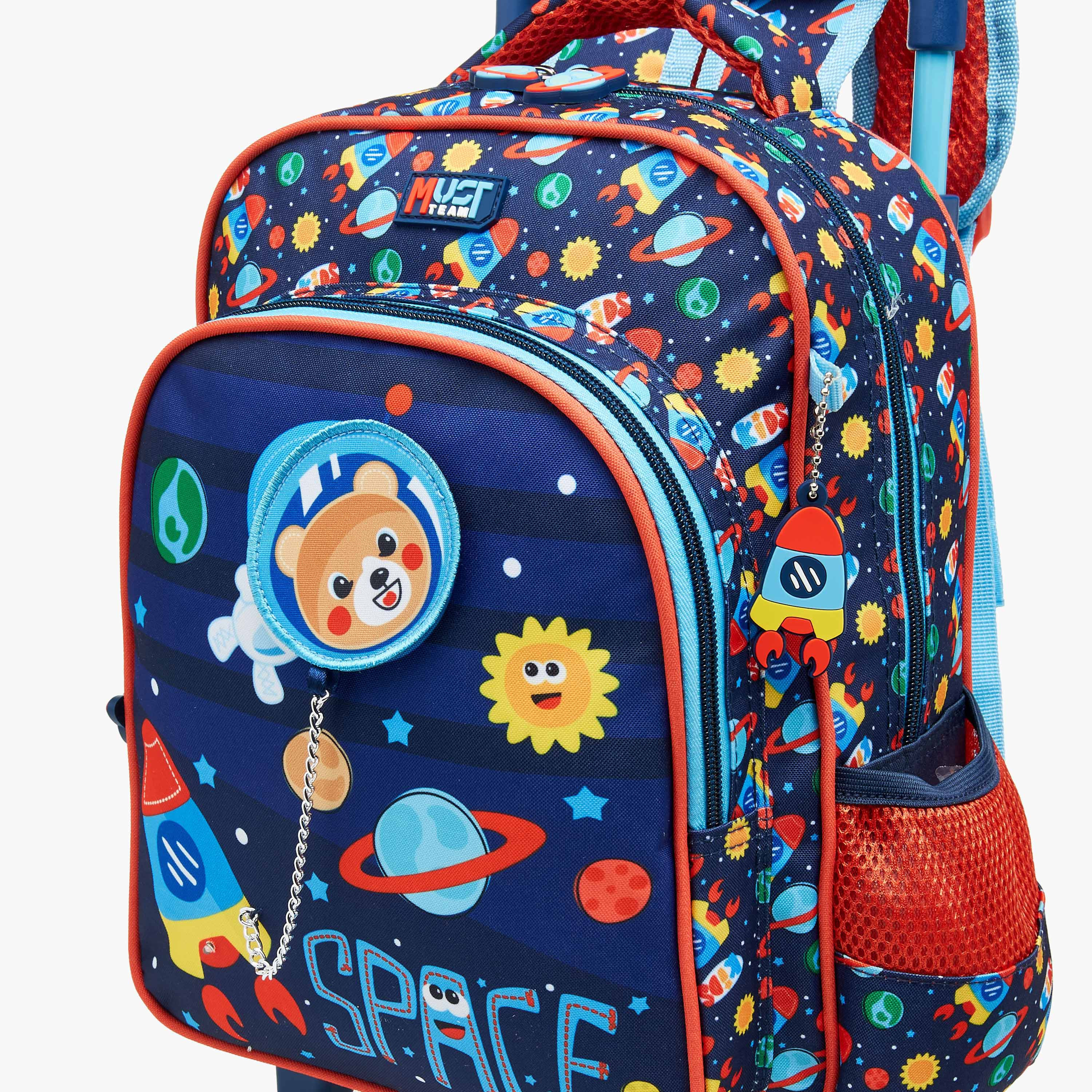 MUST Space Trolley Bag for Boys 2-5 Years with Retractable Handle -school-bagsandbackpacks-trolleybags-image-7