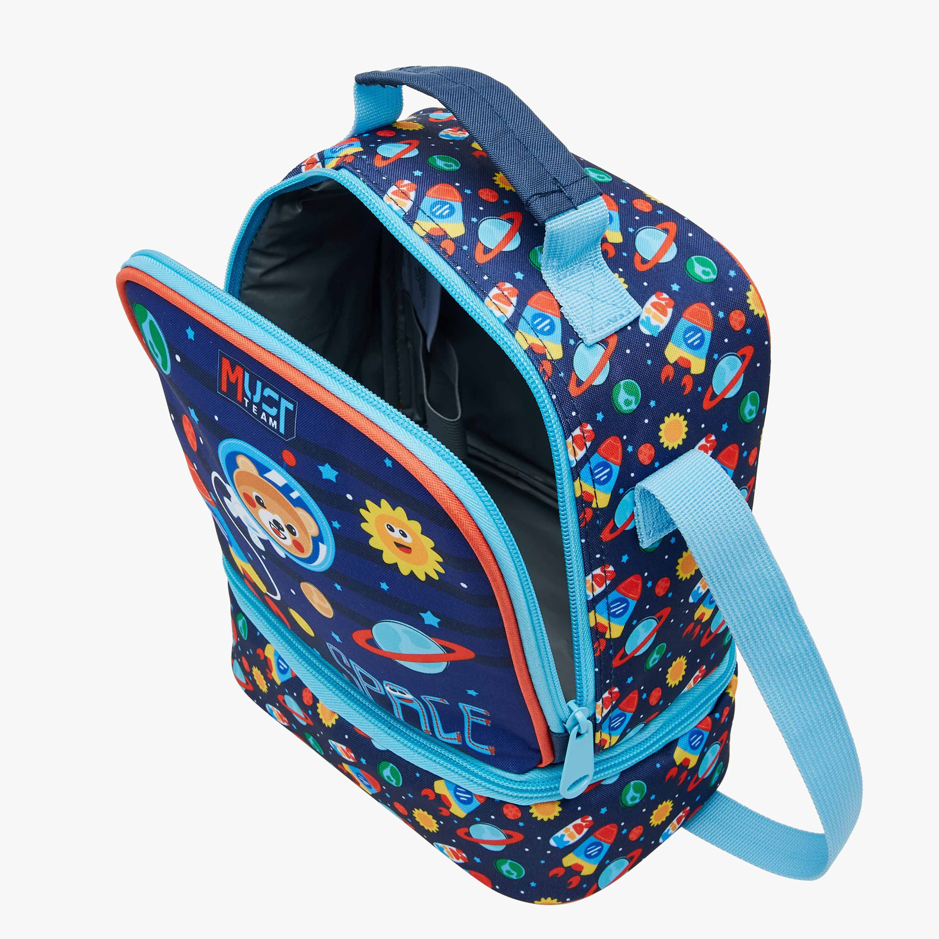 MUST Space Print Lunch Bag with Adjustable Strap and Zip Closure-school-lunchessentials-lunchbags-image-5