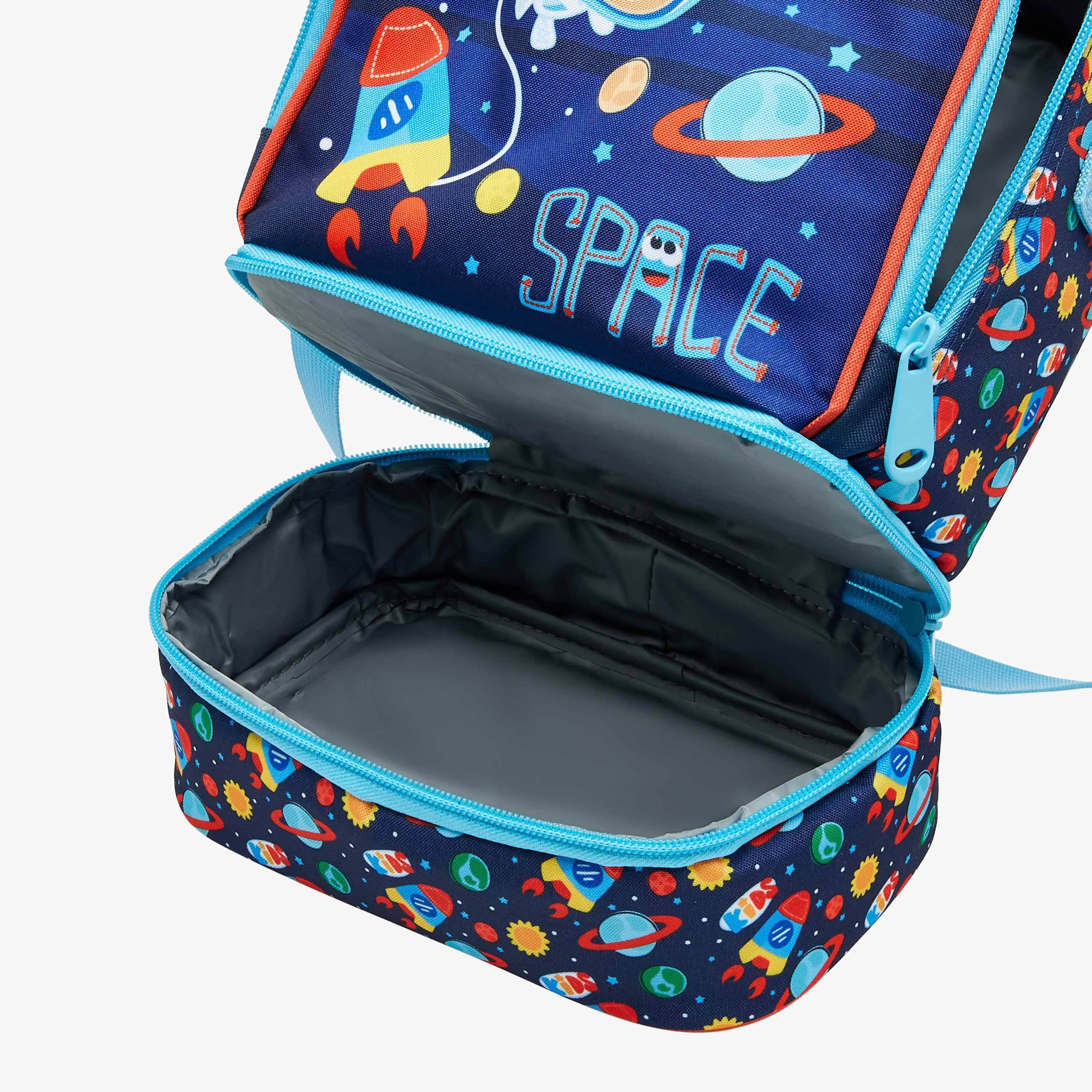 MUST Space Print Lunch Bag with Adjustable Strap and Zip Closure-school-lunchessentials-lunchbags-image-6