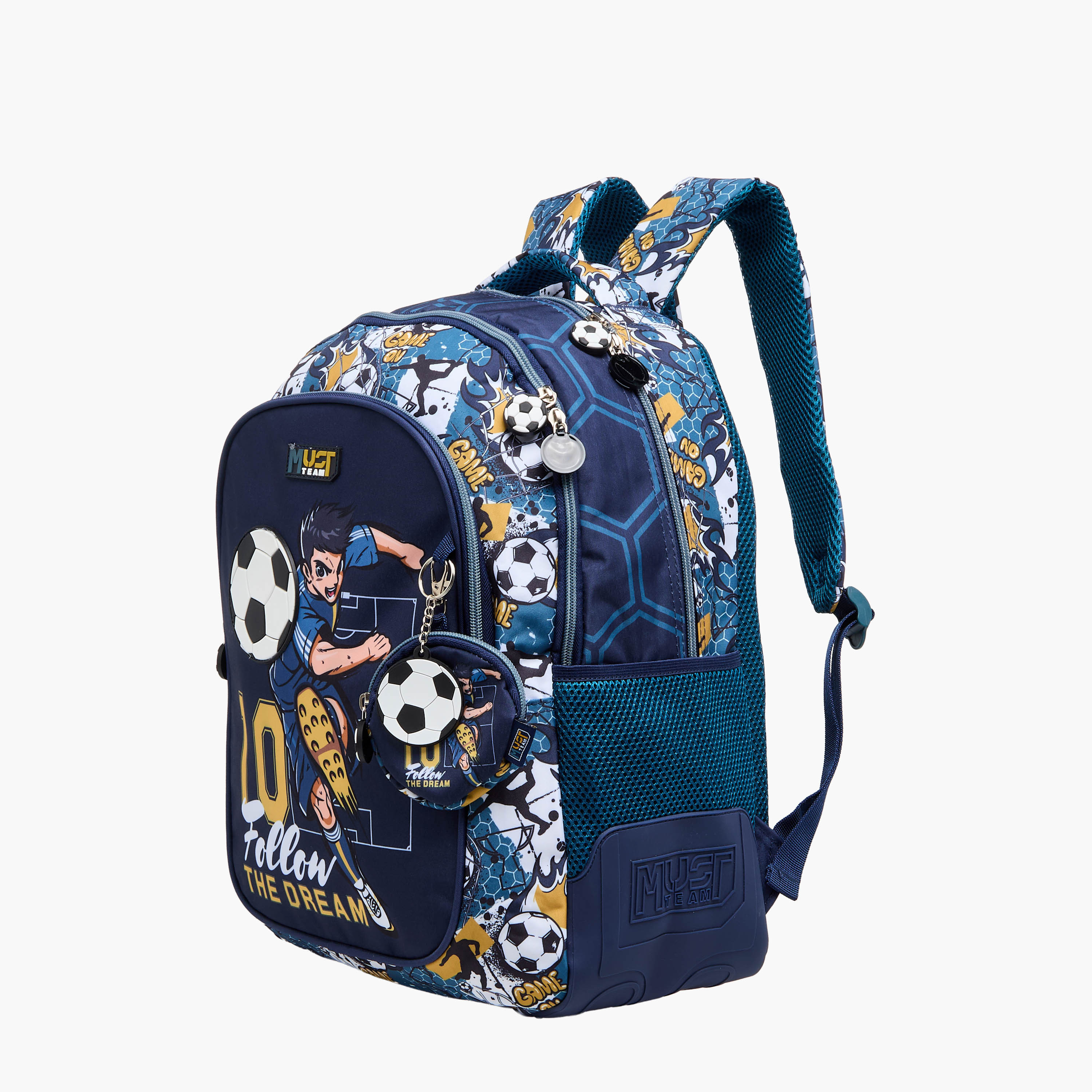 MUST Football Print School Backpack with Adjustable Shoulder Straps - 32x18x43 cms-school-bagsandbackpacks-backpacks-image-2