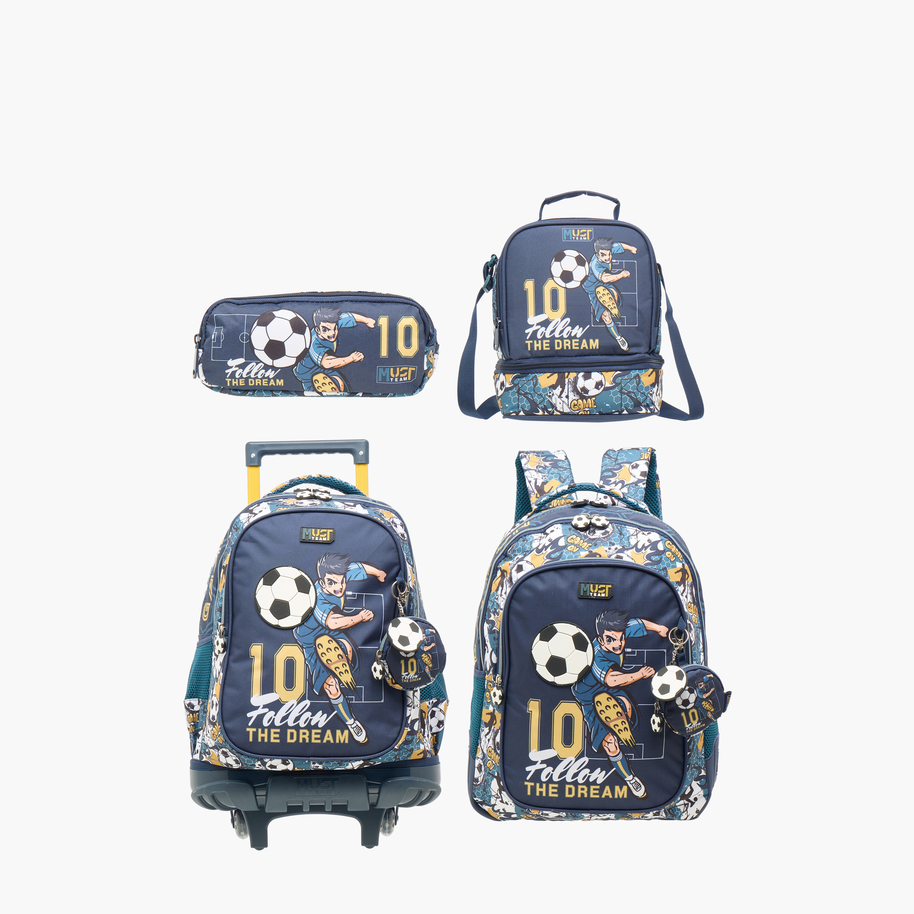 MUST Football Print Trolley Backpack with Retractable Handle -34x20x44 cms-school-bagsandbackpacks-trolleybags-image-18