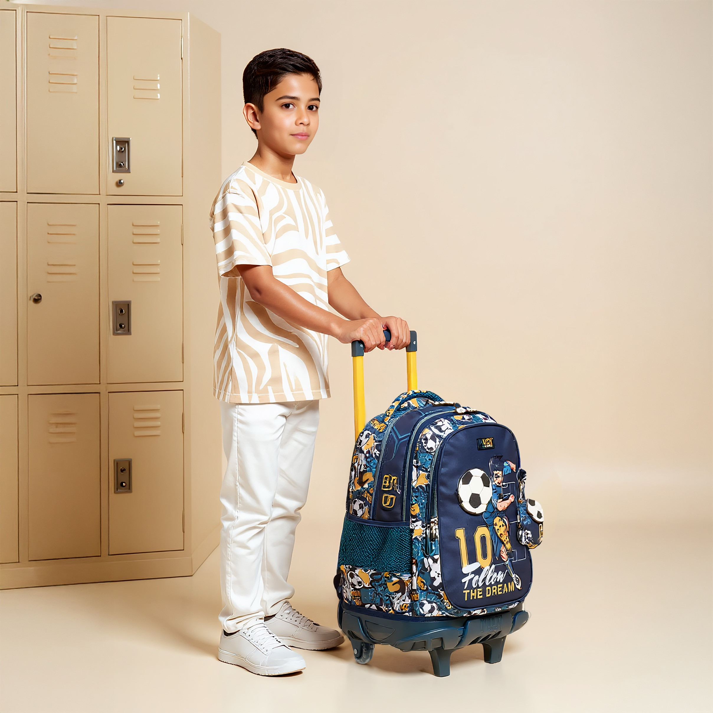 MUST Football Print Trolley Backpack with Retractable Handle -34x20x44 cms-school-bagsandbackpacks-trolleybags-image-3