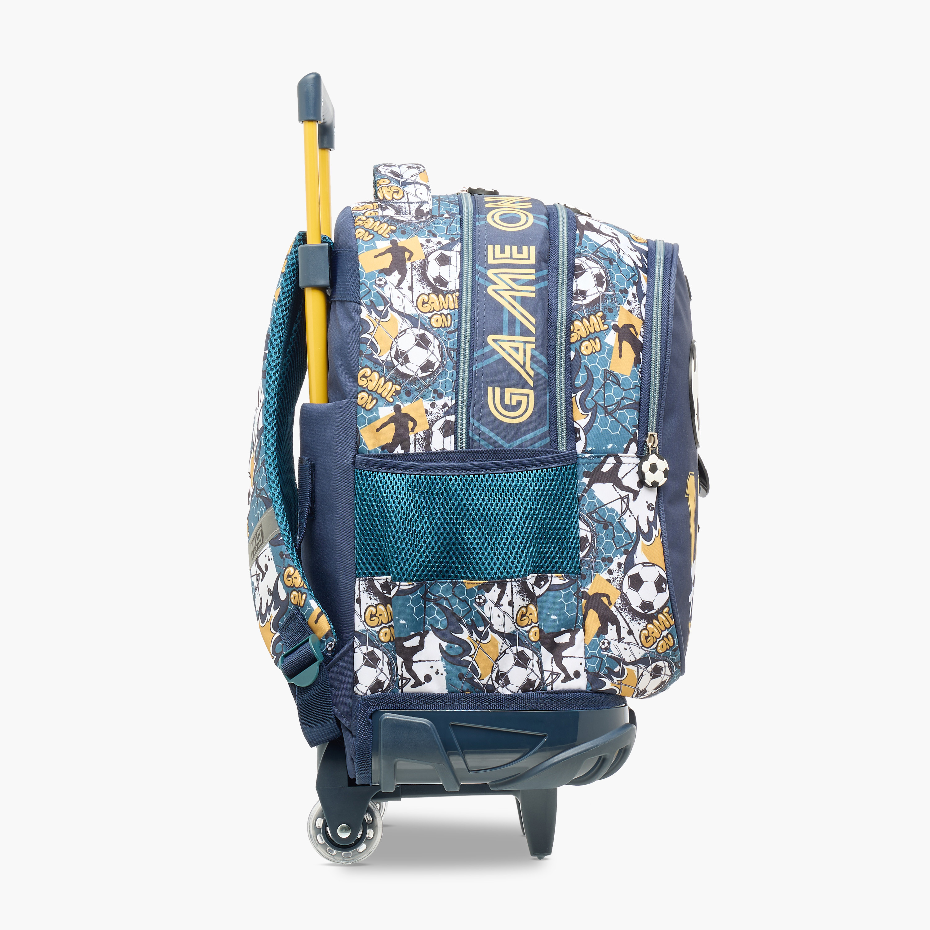 MUST Football Print Trolley Backpack with Retractable Handle -34x20x44 cms-school-bagsandbackpacks-trolleybags-image-5