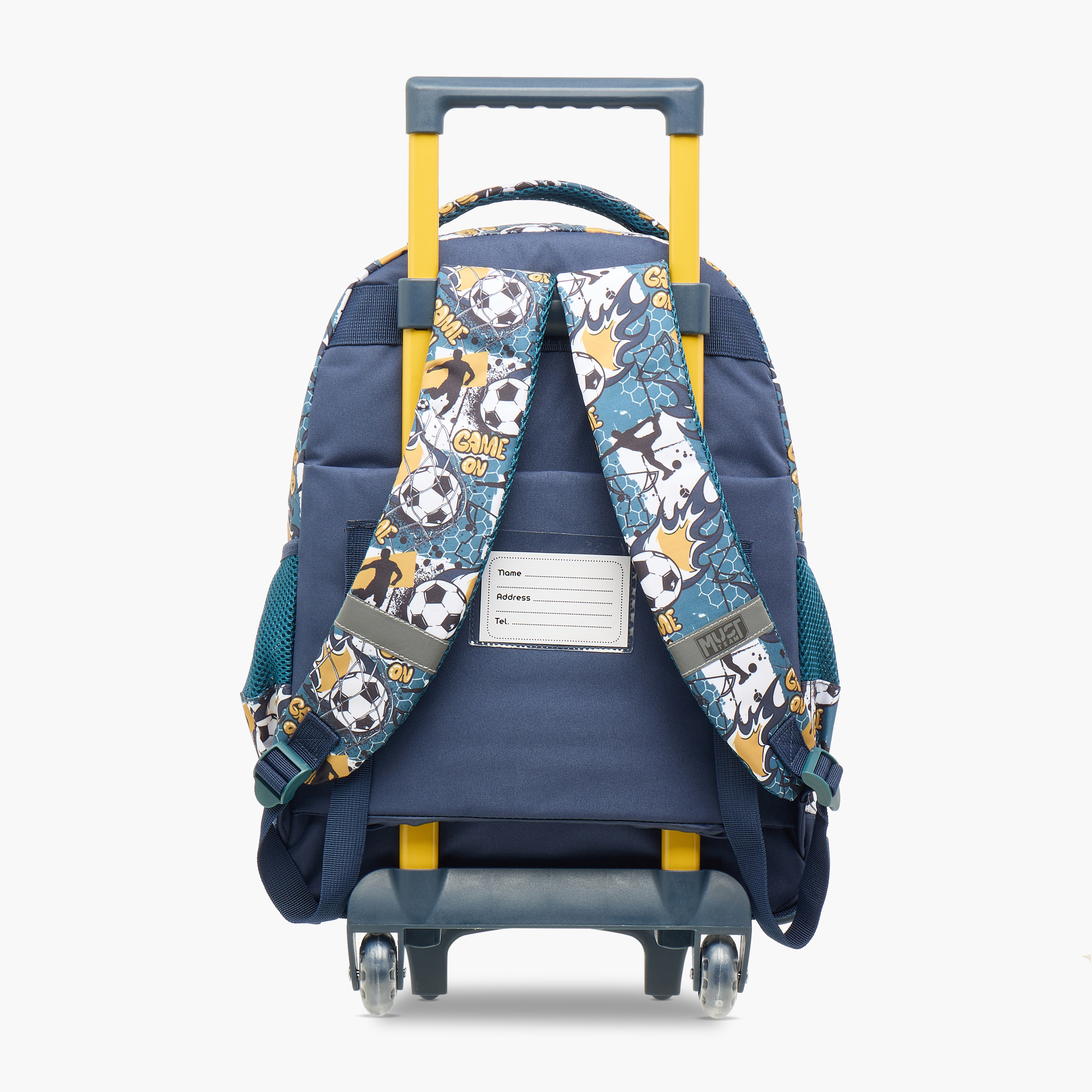 MUST Football Print Trolley Backpack with Retractable Handle -34x20x44 cms-school-bagsandbackpacks-trolleybags-image-7