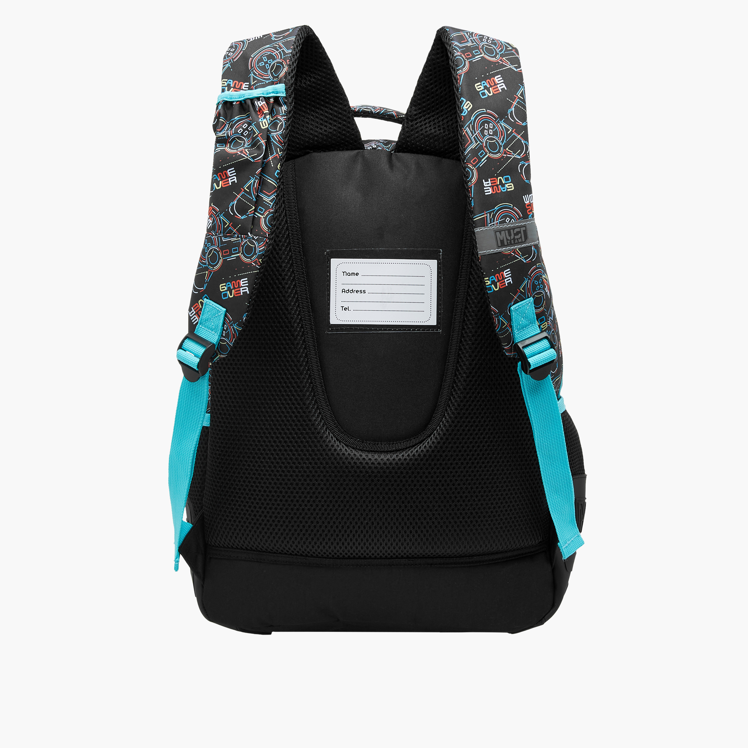 MUST Gamer Print Backpack with Detachable Pouch and Zip Closure - 32x18x43 cms-school-bagsandbackpacks-sets-image-5