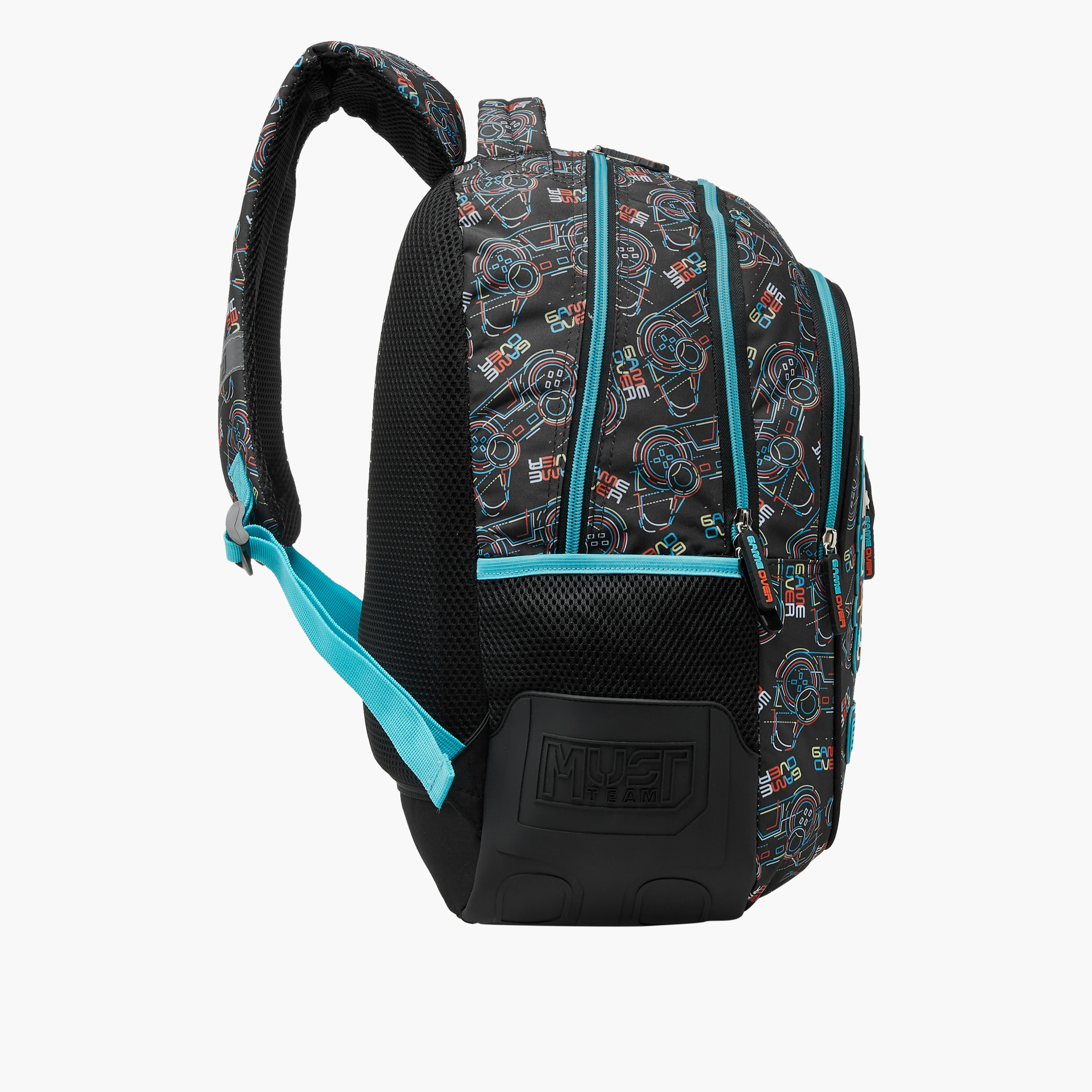 MUST Gamer Print Backpack with Detachable Pouch and Zip Closure - 32x18x43 cms-school-bagsandbackpacks-sets-image-6