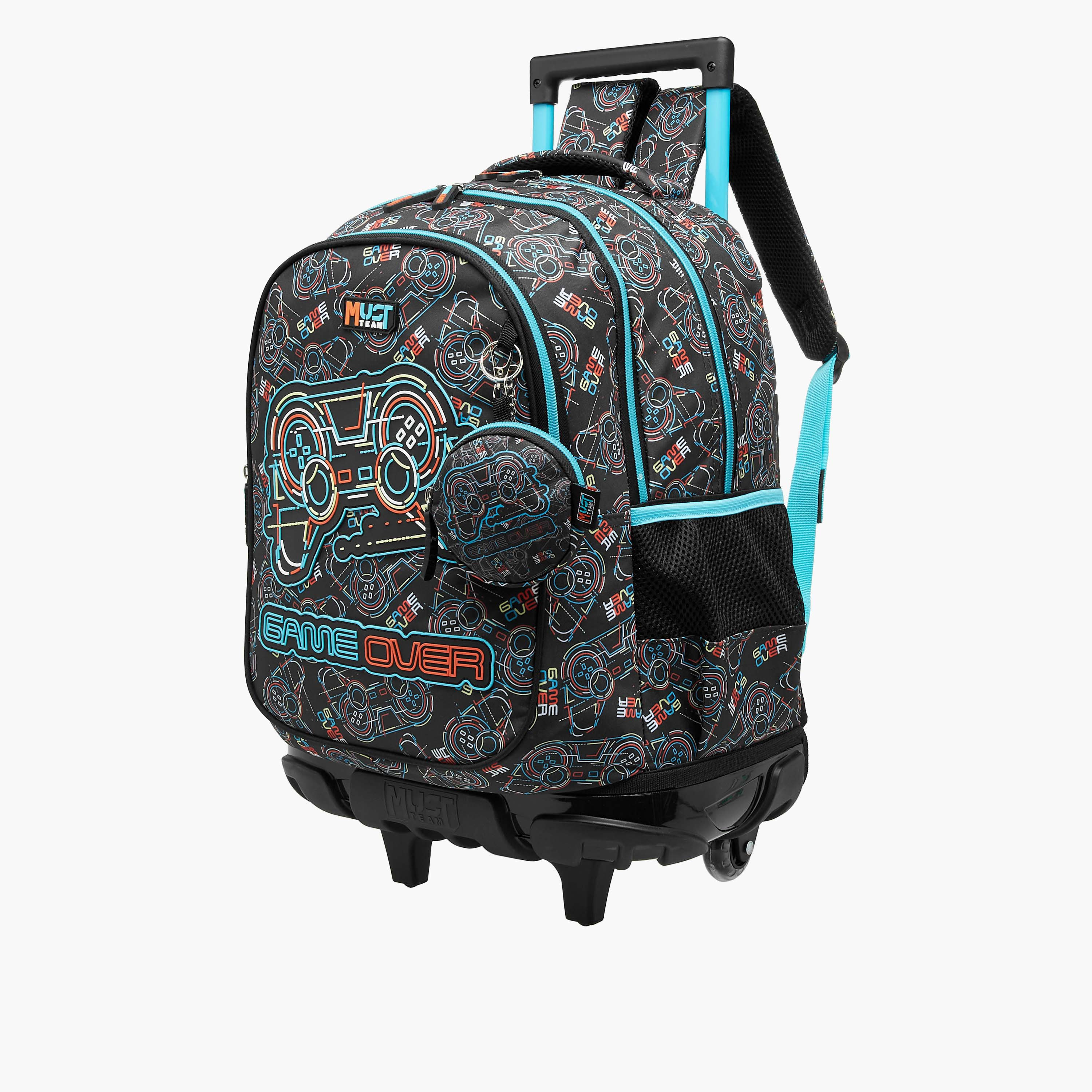 MUST Gaming Trolley Bag for Boys 5-8 Years with Retractable Handle -school-bagsandbackpacks-trolleybags-image-3