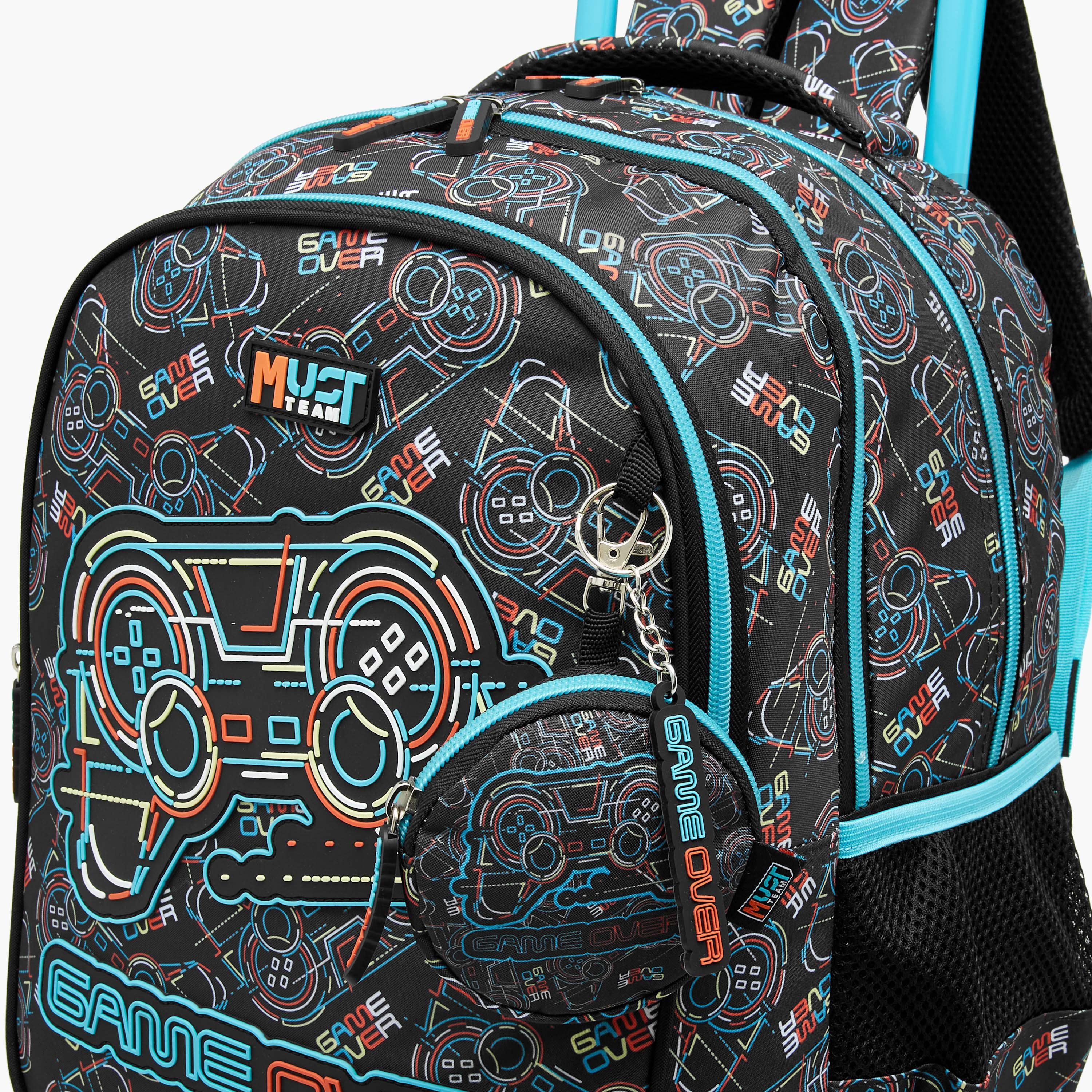 MUST Gaming Trolley Bag for Boys 5-8 Years with Retractable Handle -school-bagsandbackpacks-trolleybags-image-7