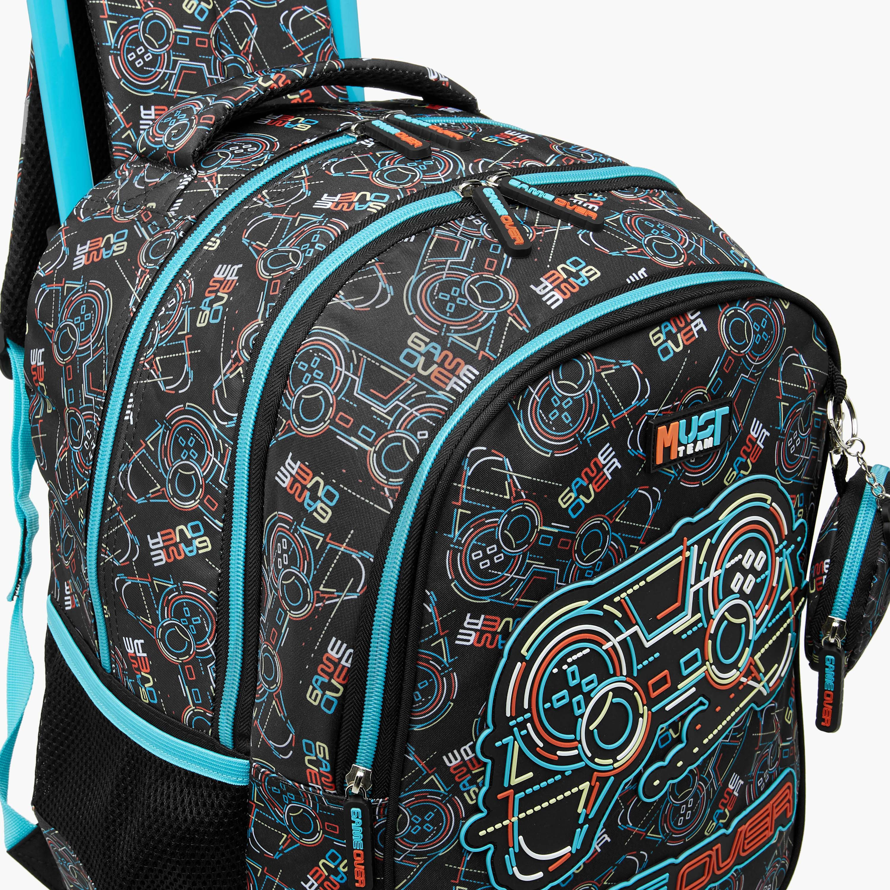 MUST Gaming Trolley Bag for Boys 5-8 Years with Retractable Handle -school-bagsandbackpacks-trolleybags-image-8
