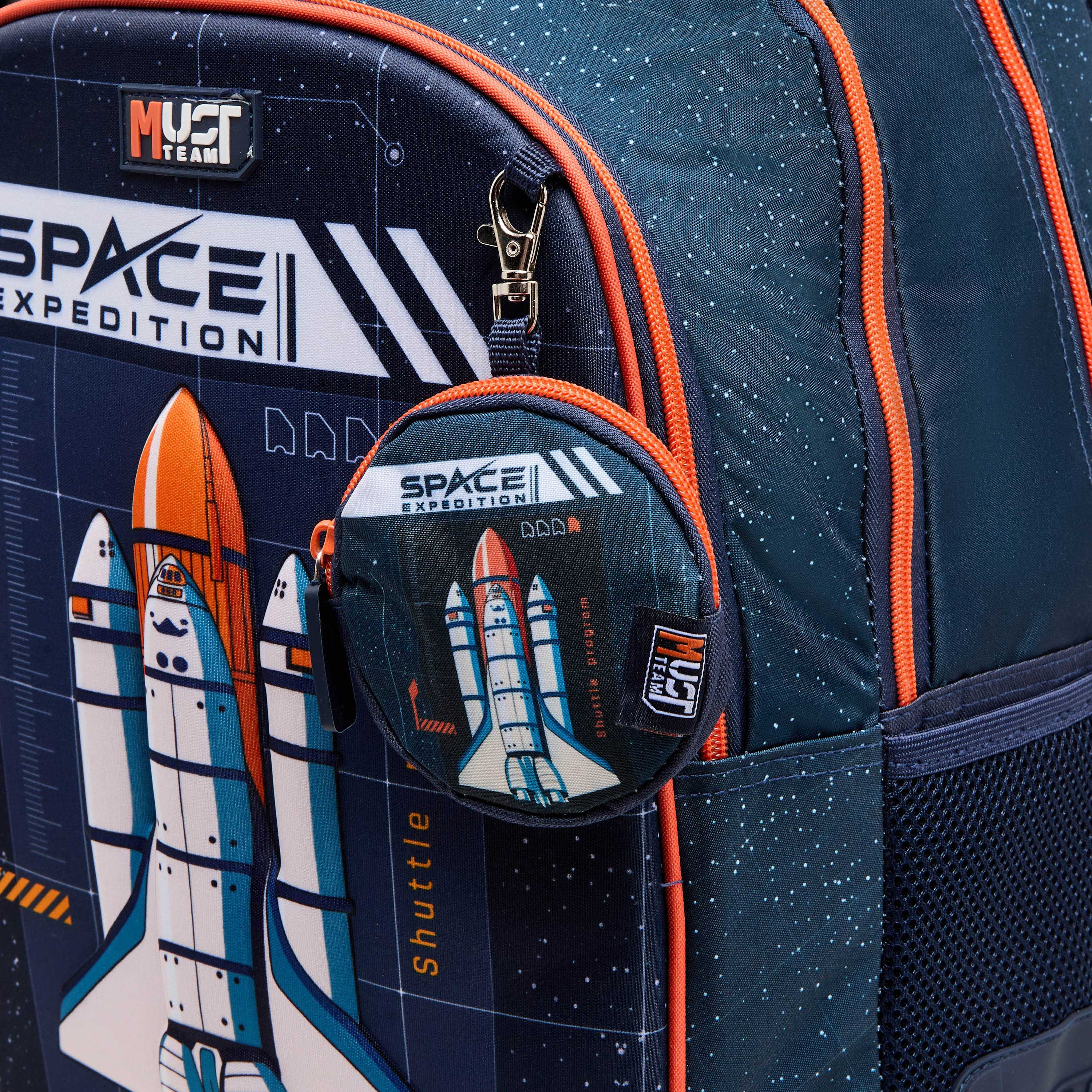 MUST Space Shuttle Print Backpack with Adjustable Shoulder Straps - 32x18x43 cms-promo_LS20_OMN-image-5