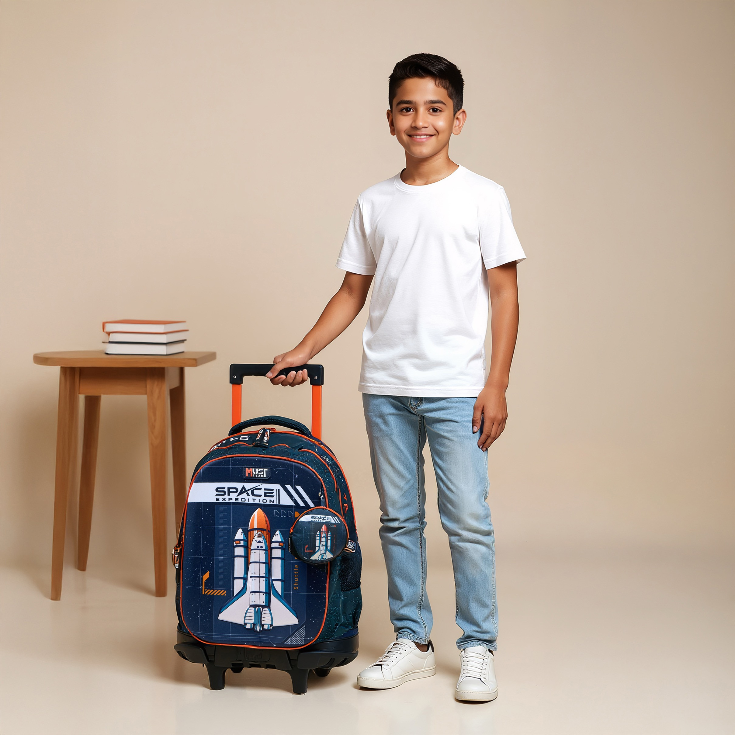 MUST Space Trolley Bag for Boys 5-8 Years with Retractable Handle -school-bagsandbackpacks-trolleybags-image-3