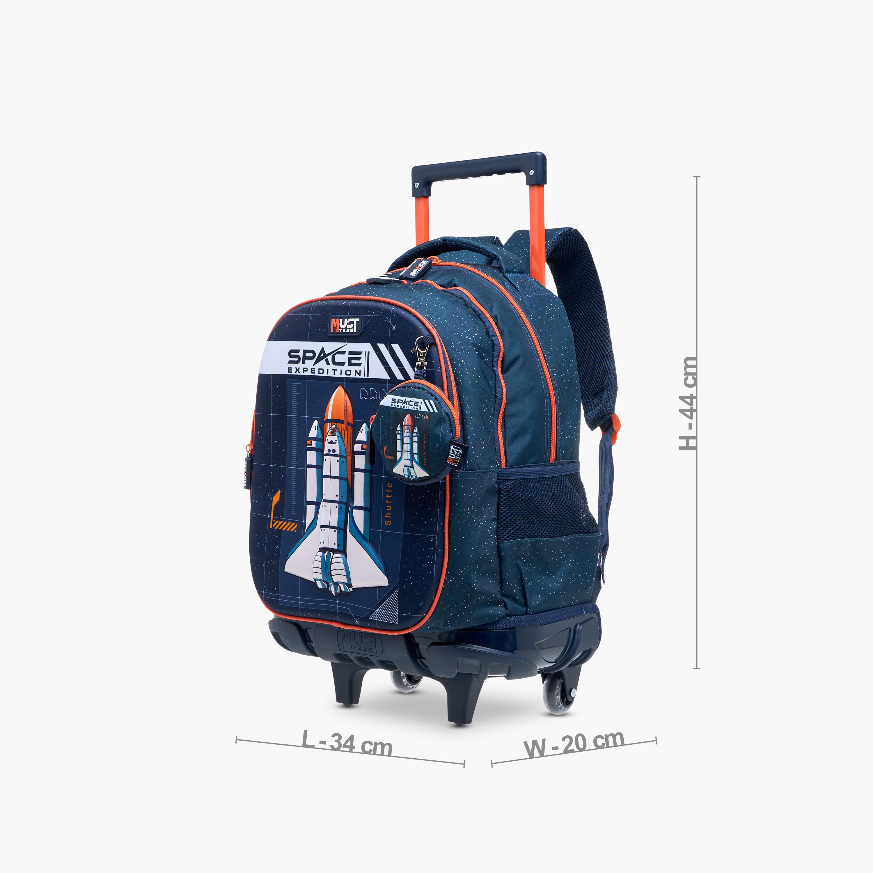MUST Space Trolley Bag for Boys 5-8 Years with Retractable Handle -school-bagsandbackpacks-trolleybags-image-4