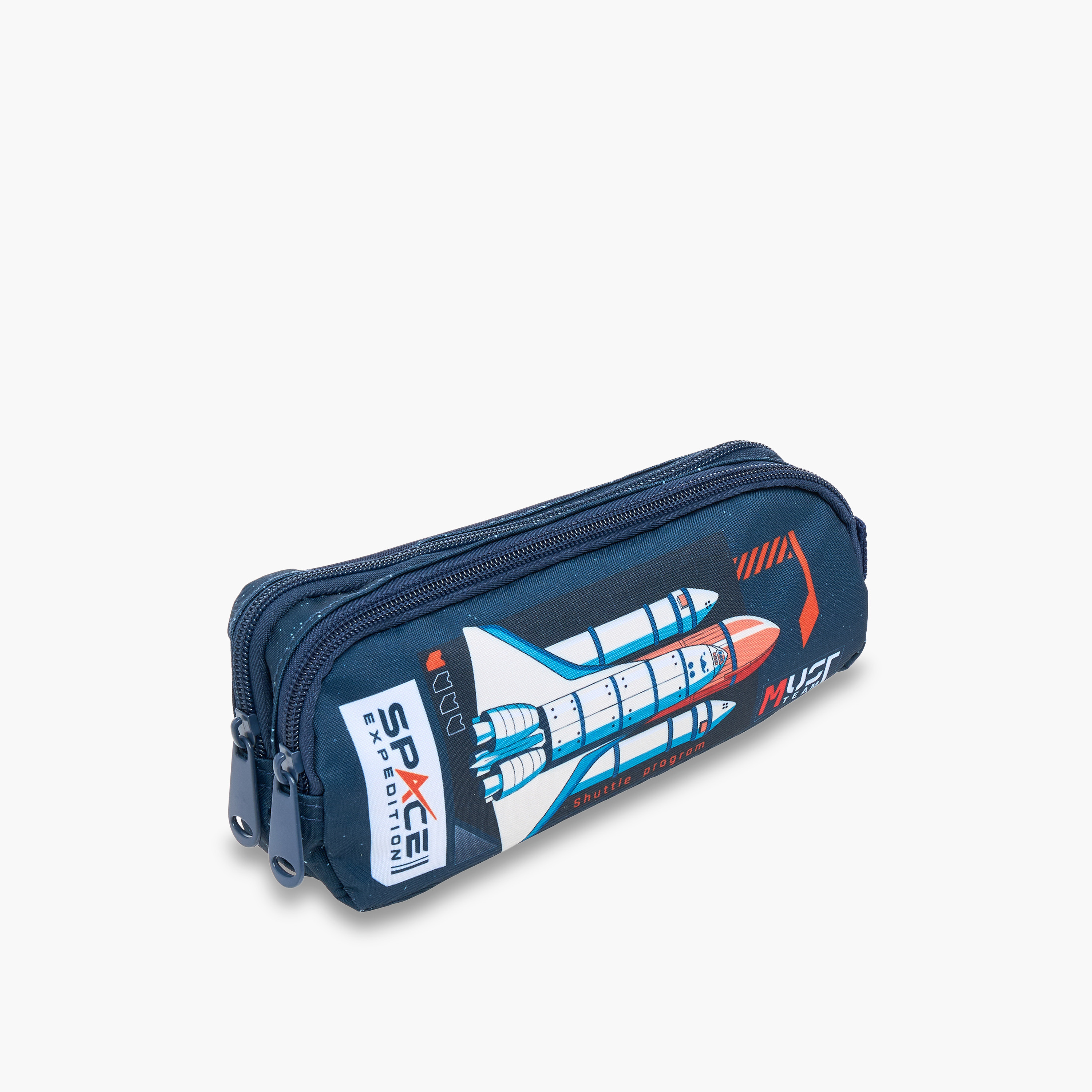 MUST Space Rocket Print Pencil Pouch with Zip Closure-school-stationery-pencilcases-image-2