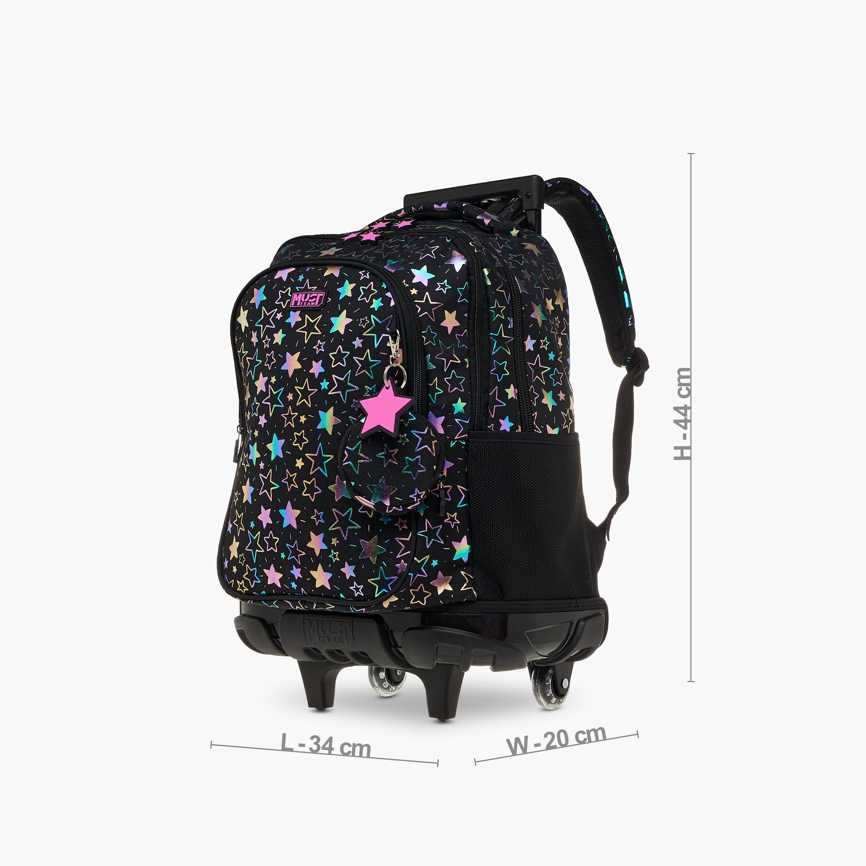 MUST Printed Trolley Bag for Girls 5-8 Years with Retractable Handle -school-bagsandbackpacks-trolleybags-image-4