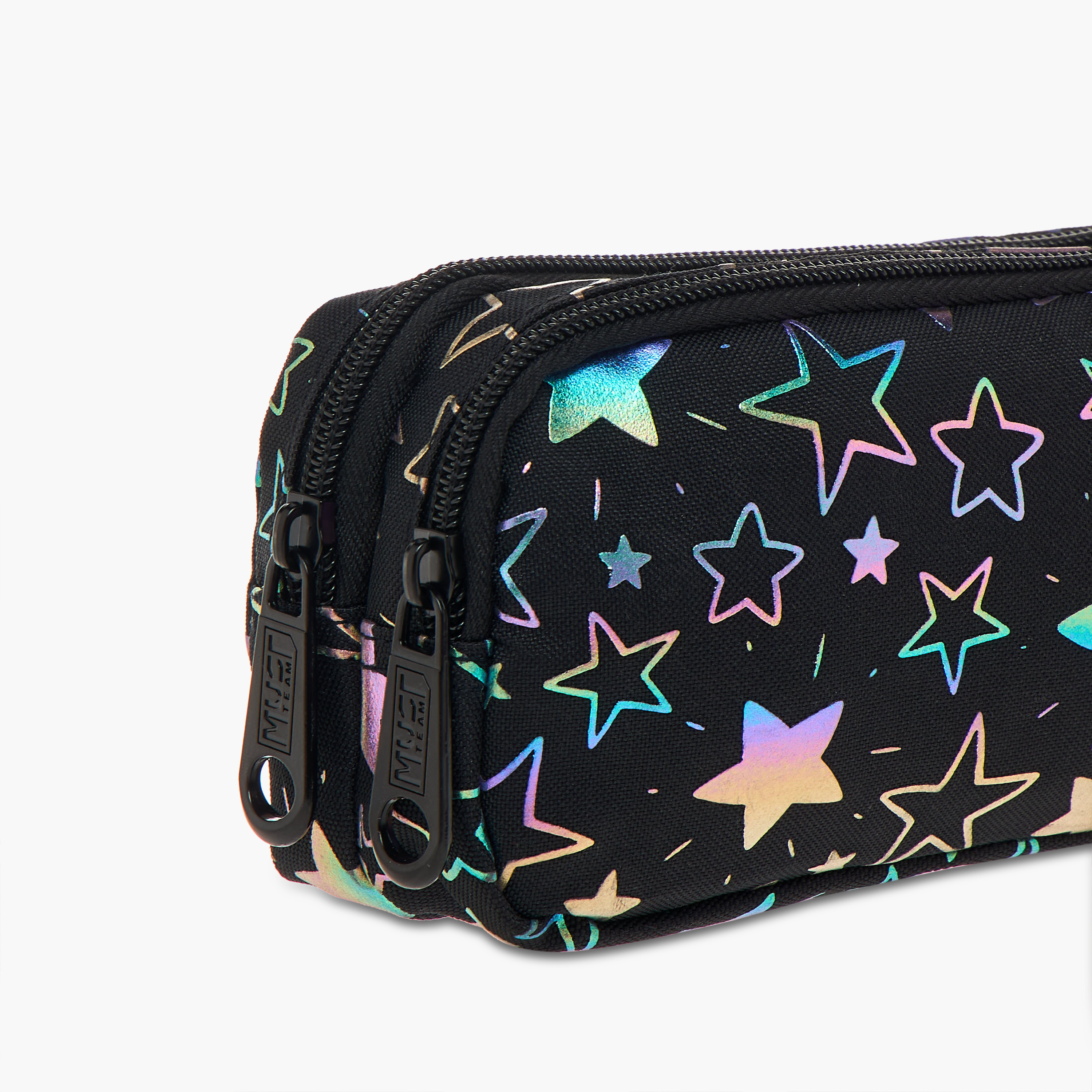 MUST Star Print 2-Compartment Pencil Pouch with Zip Closure-school-stationery-pencilcases-image-4