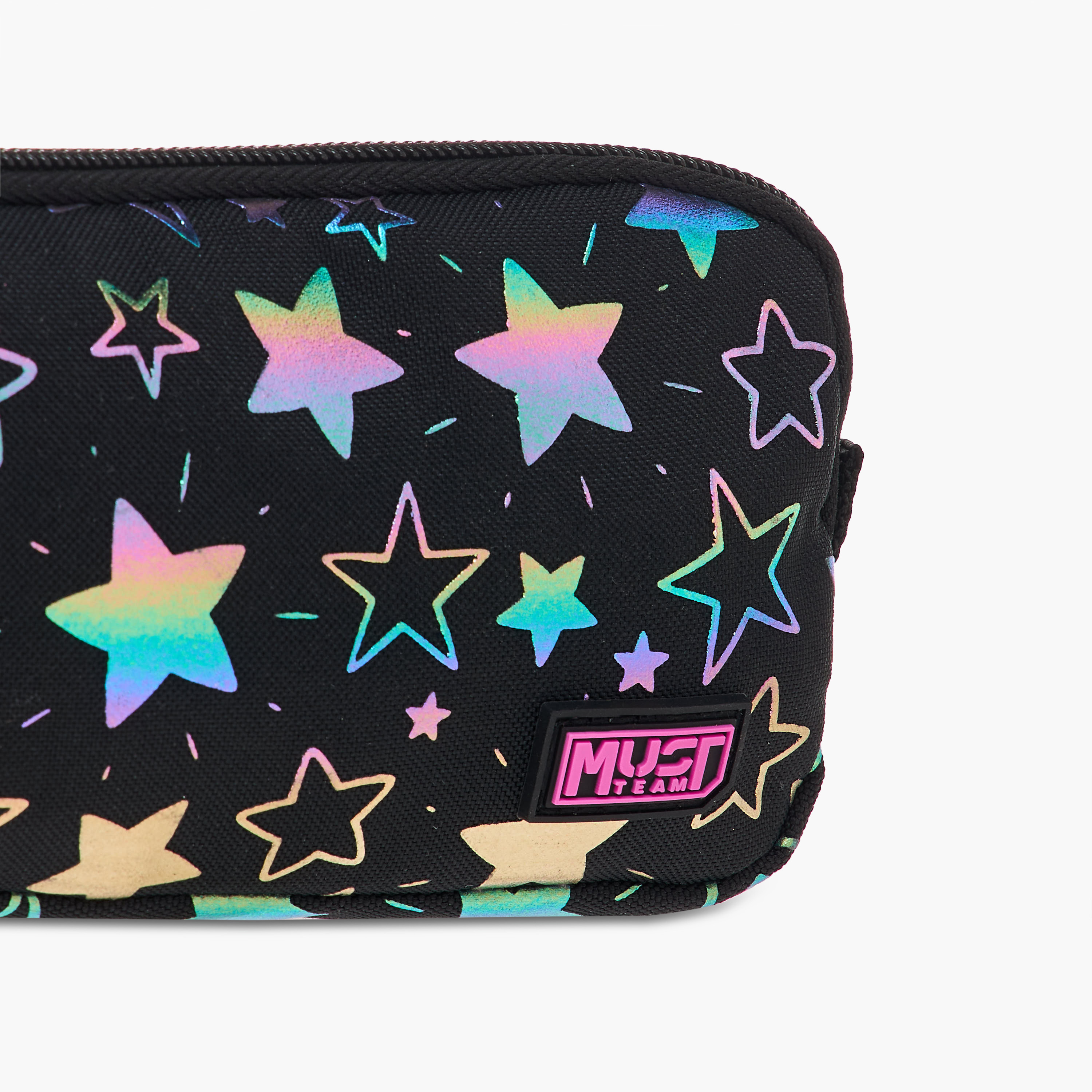 MUST Star Print 2-Compartment Pencil Pouch with Zip Closure-school-stationery-pencilcases-image-5