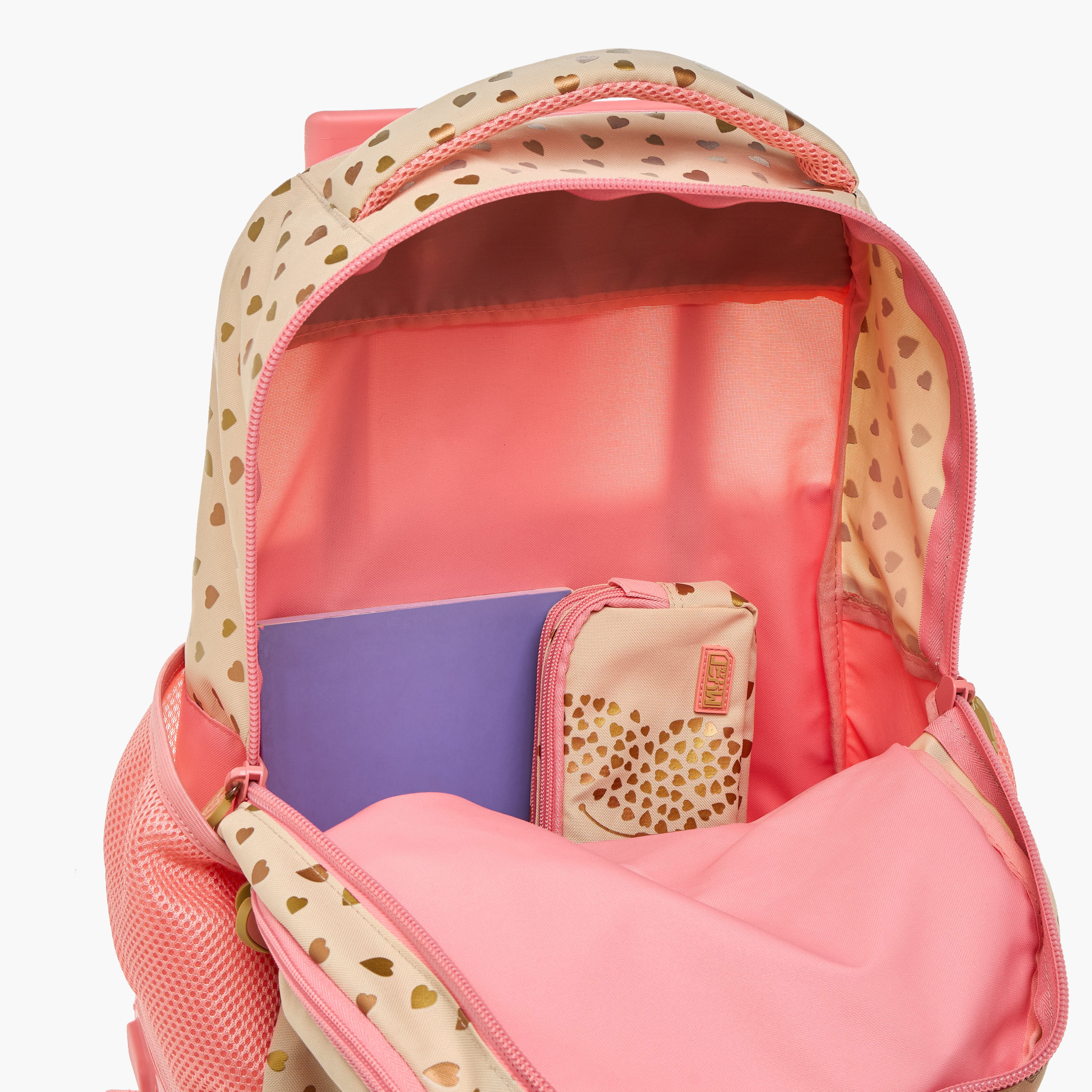 MUST Butterfly Trolley Bag for Girls 5-8 Years with Retractable Handle -school-bagsandbackpacks-trolleybags-image-18