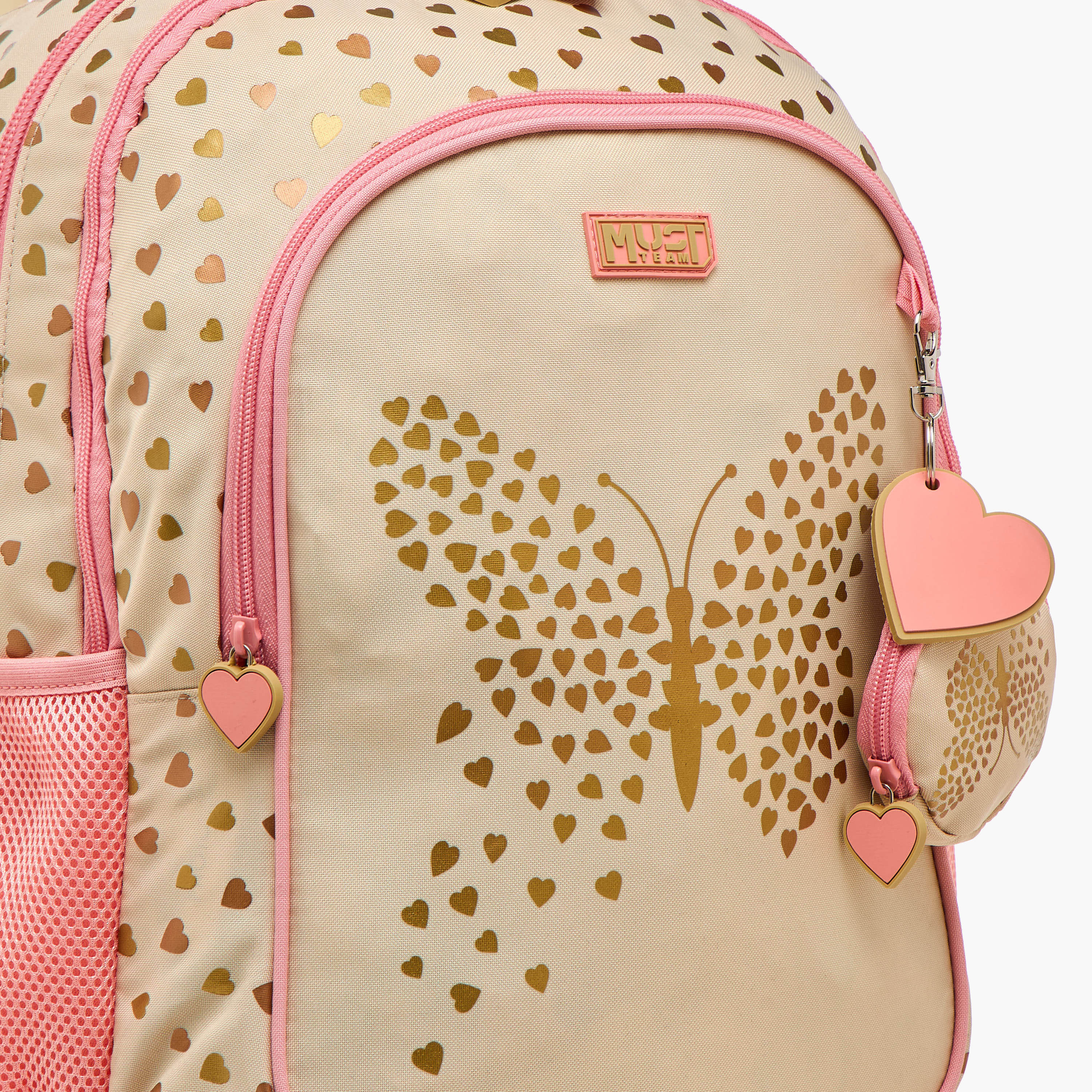 MUST Butterfly Trolley Bag for Girls 5-8 Years with Retractable Handle -school-bagsandbackpacks-trolleybags-image-10