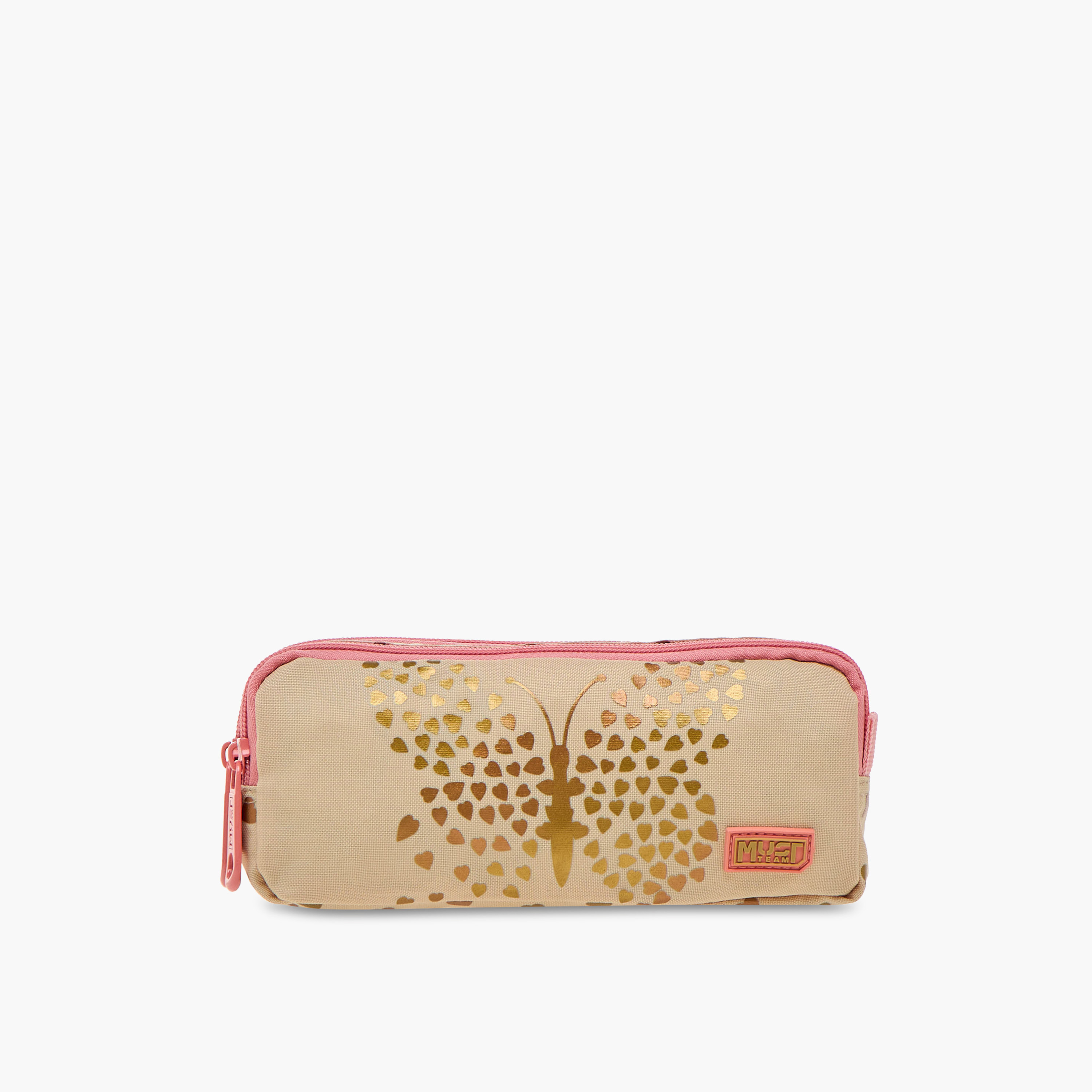 MUST Butterfly Print Pencil Pouch with Zip Closure-school-stationery-pencilcases-image-1