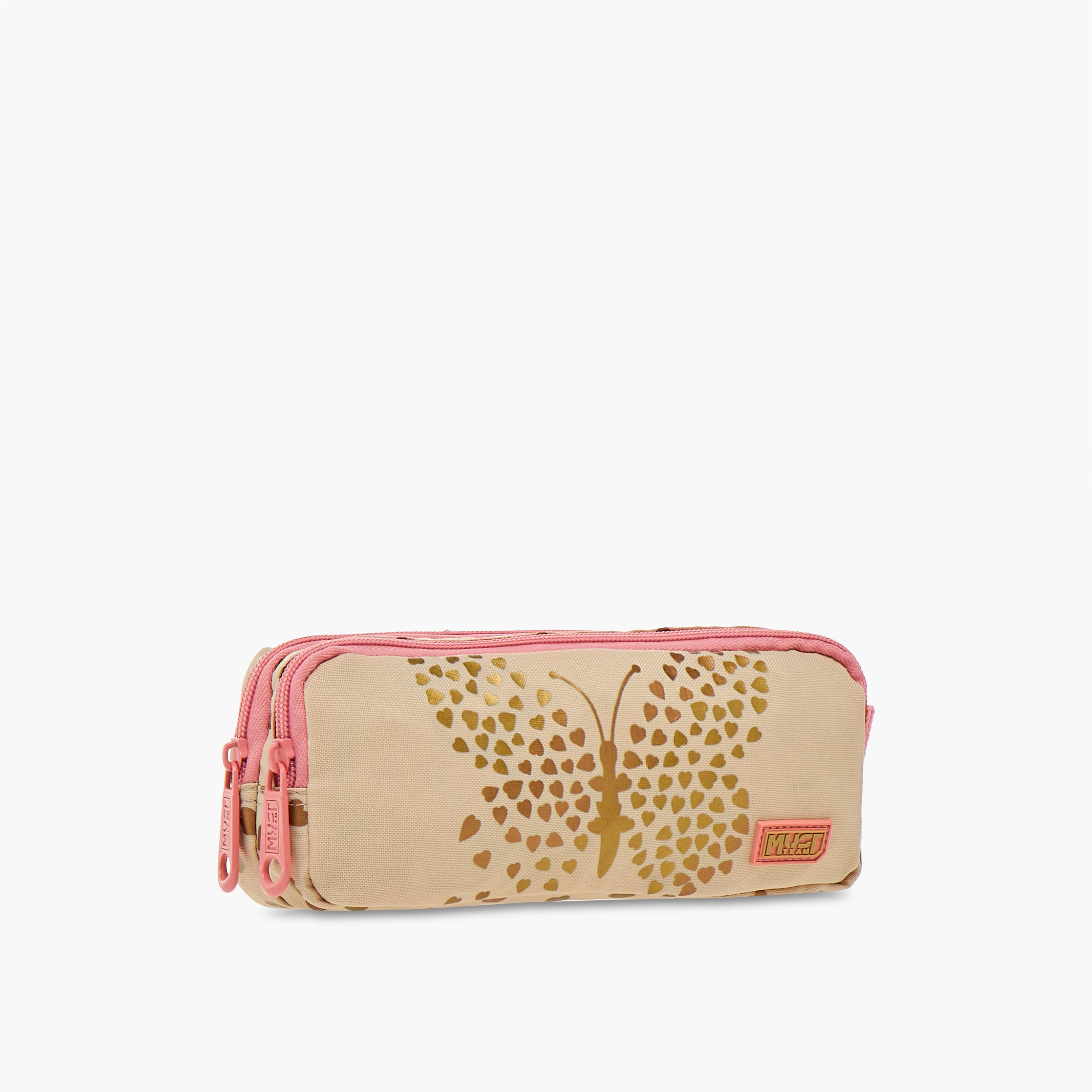 MUST Butterfly Print Pencil Pouch with Zip Closure-school-stationery-pencilcases-image-2