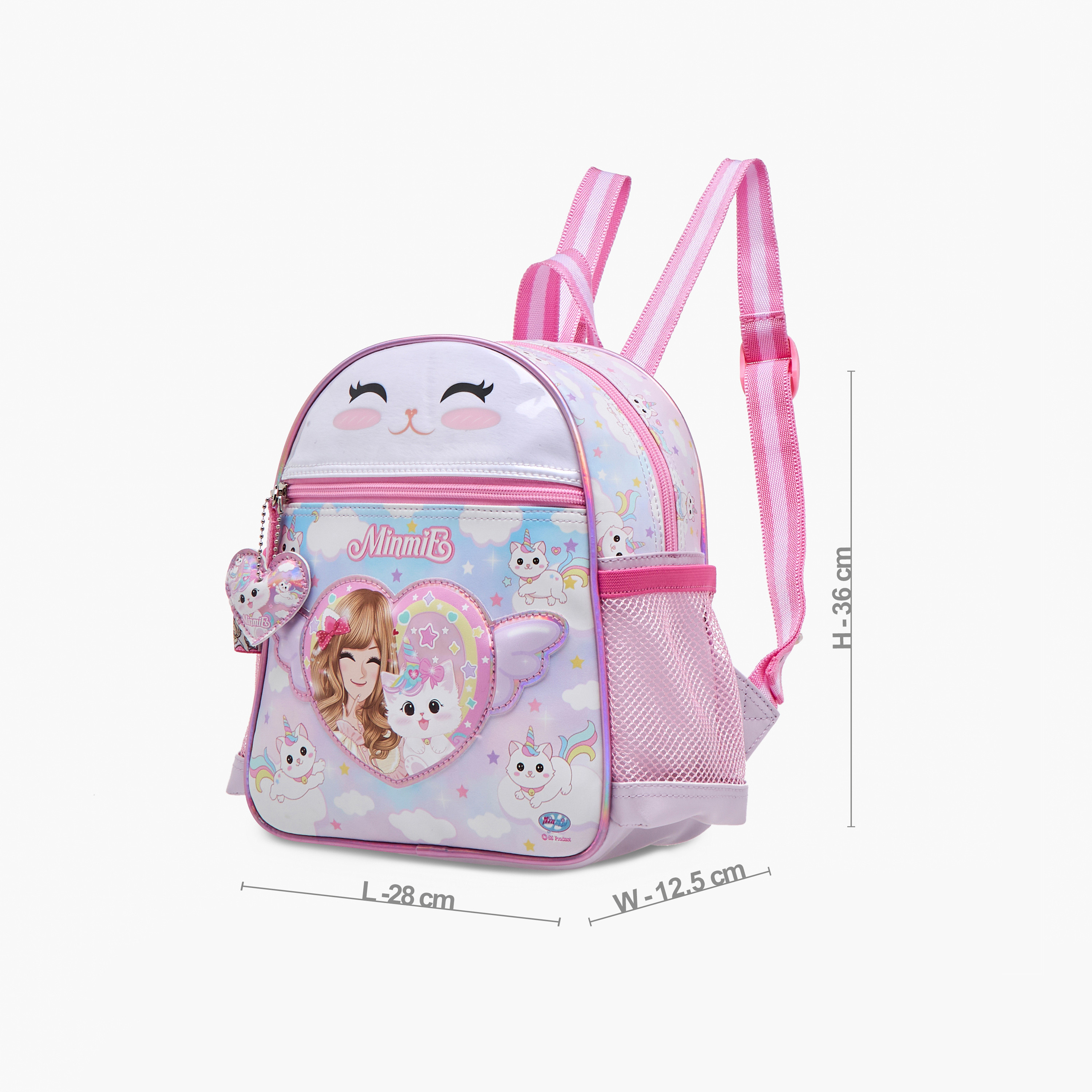 Minmie Caticorn Print 10-inch Backpack with Adjustable Shoulder Straps - 31x13x40 cms-promo_LS20_OMN-image-2