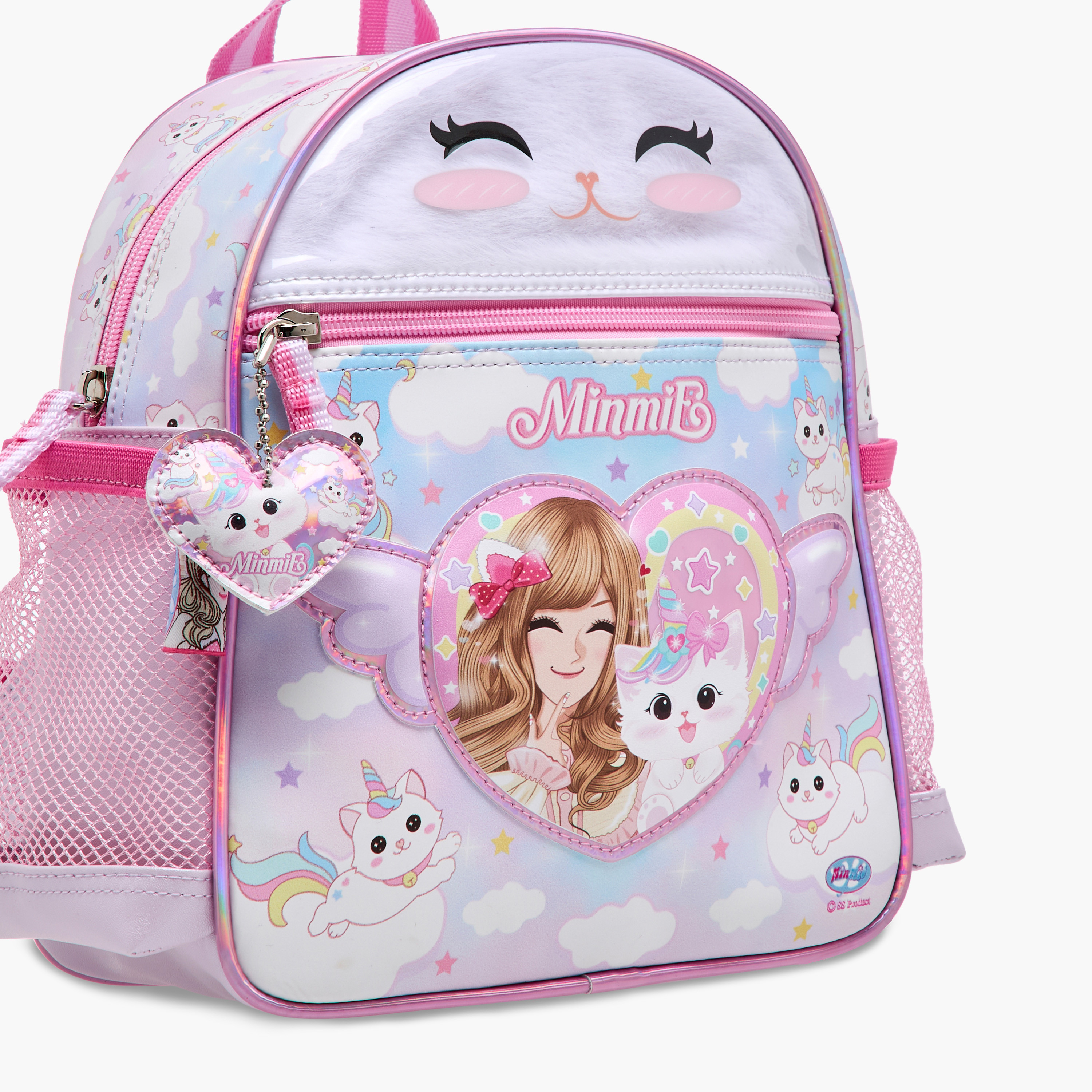 Minmie Caticorn Print 10-inch Backpack with Adjustable Shoulder Straps - 31x13x40 cms-promo_LS20_OMN-image-7