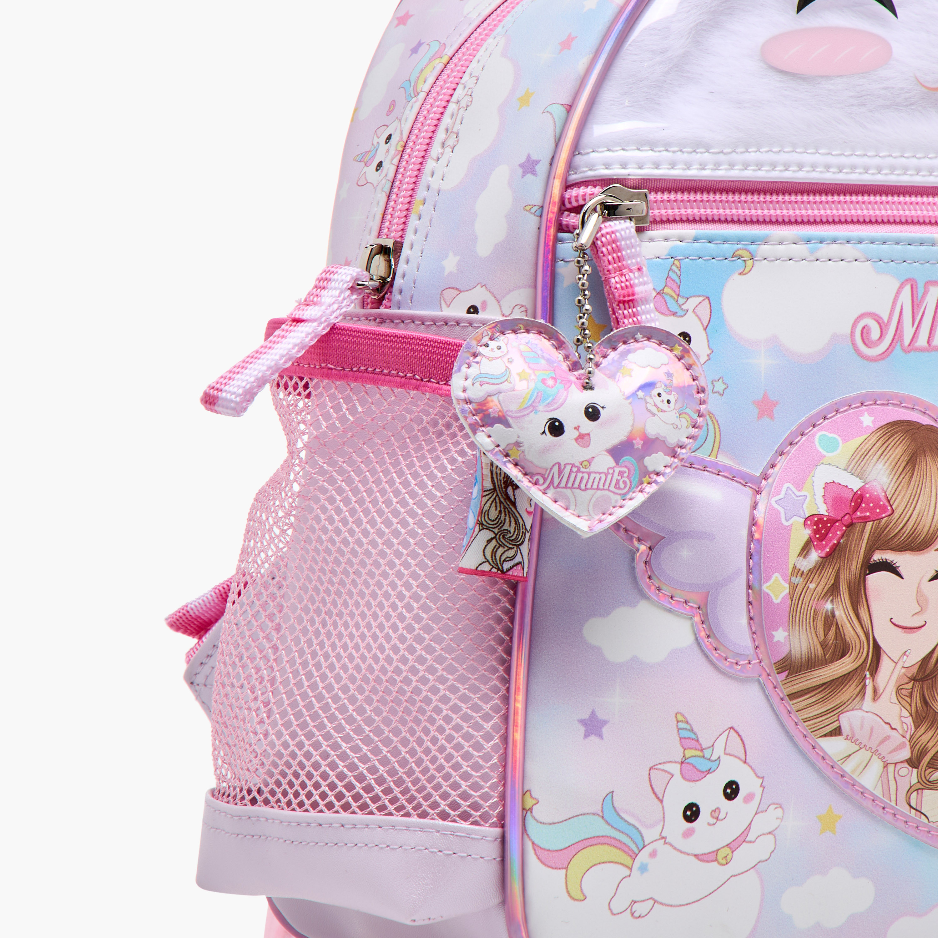 Minmie Caticorn Print 10-inch Backpack with Adjustable Shoulder Straps - 31x13x40 cms-promo_LS20_OMN-image-8
