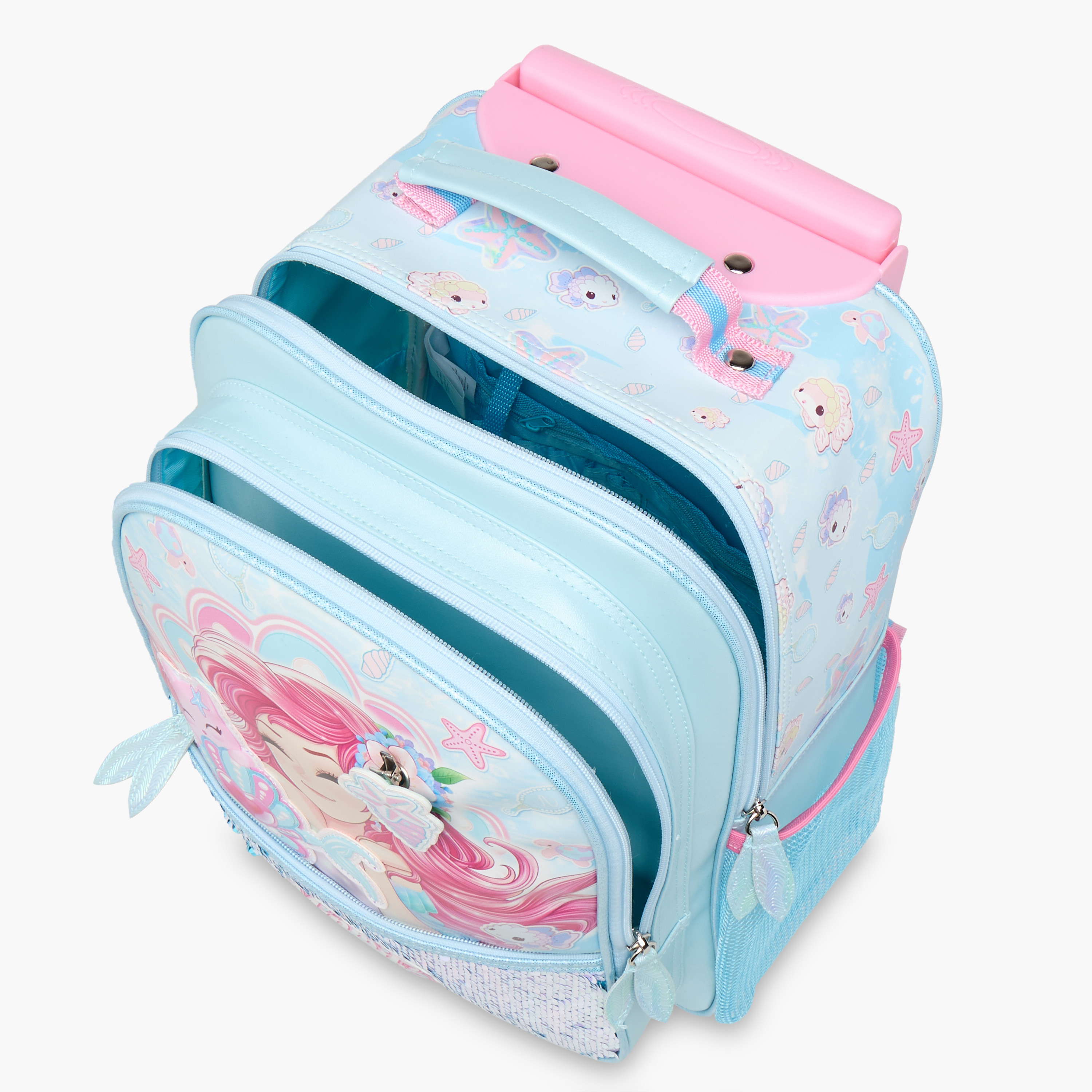 Minmie Mermaid Trolley Bag for Girls 5-8 Years with Padded Shoulder Straps -promo_LS20_OMN-image-12