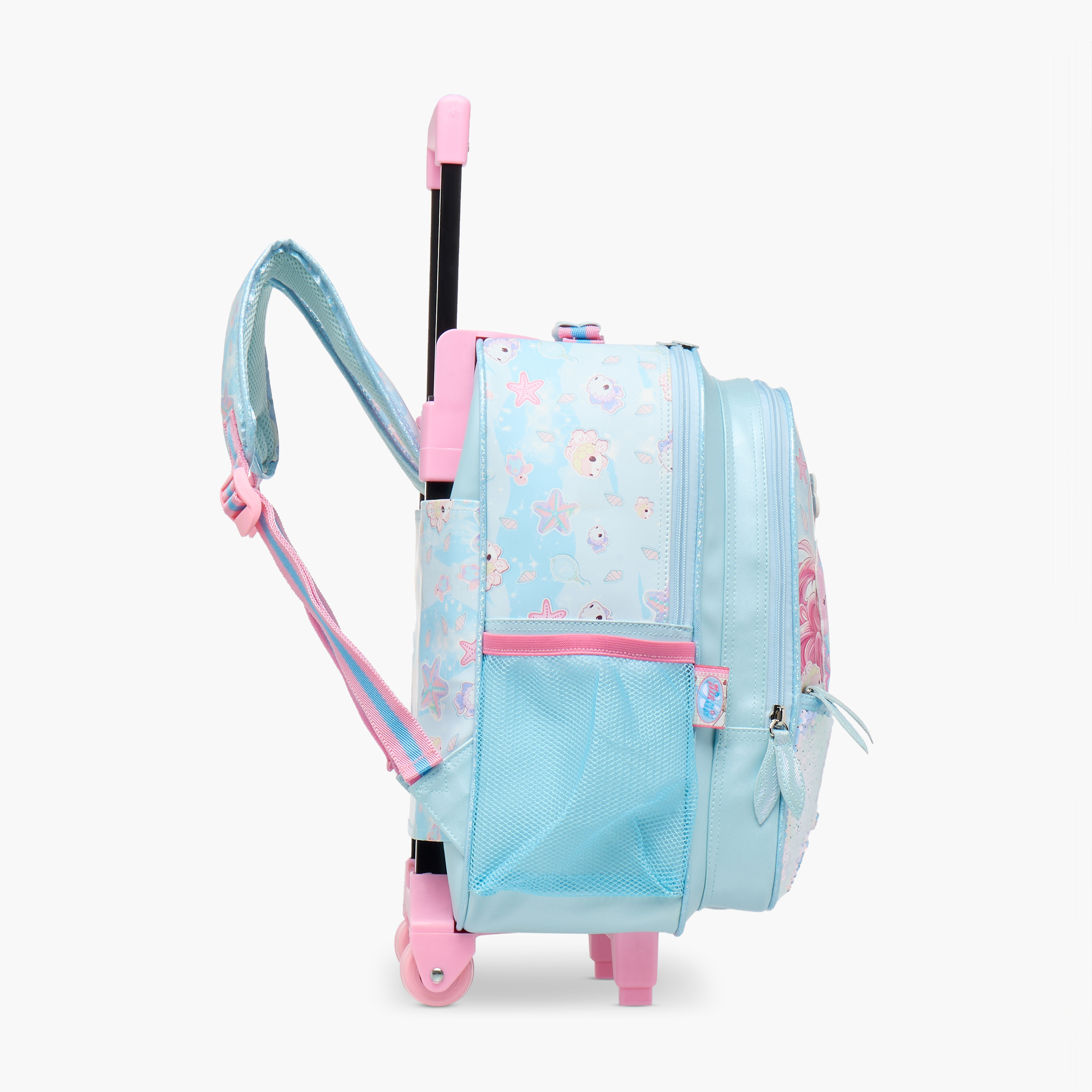 شنطة ترولي للبنات 5-8 سنوات بأحزمة كتف مبطّنة وتصميم ميرميد من مينمي-school-bagsandbackpacks-trolleybags-image-8