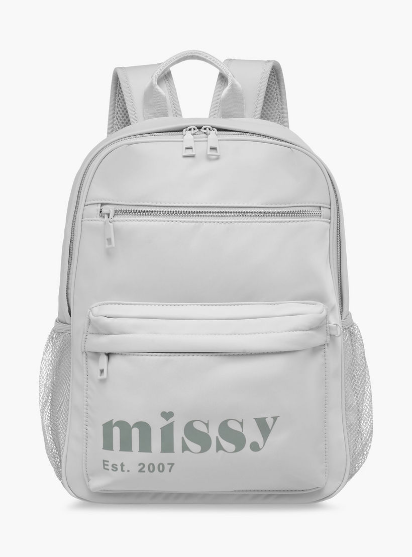 شنطة ظهر مدرسية للأطفال مع مقلمة قطعتين بطبعات شعار من ميسي - 30x12x40 سم-cpwomen-fashionaccessories-bagsandwallets-backpacks-image-2