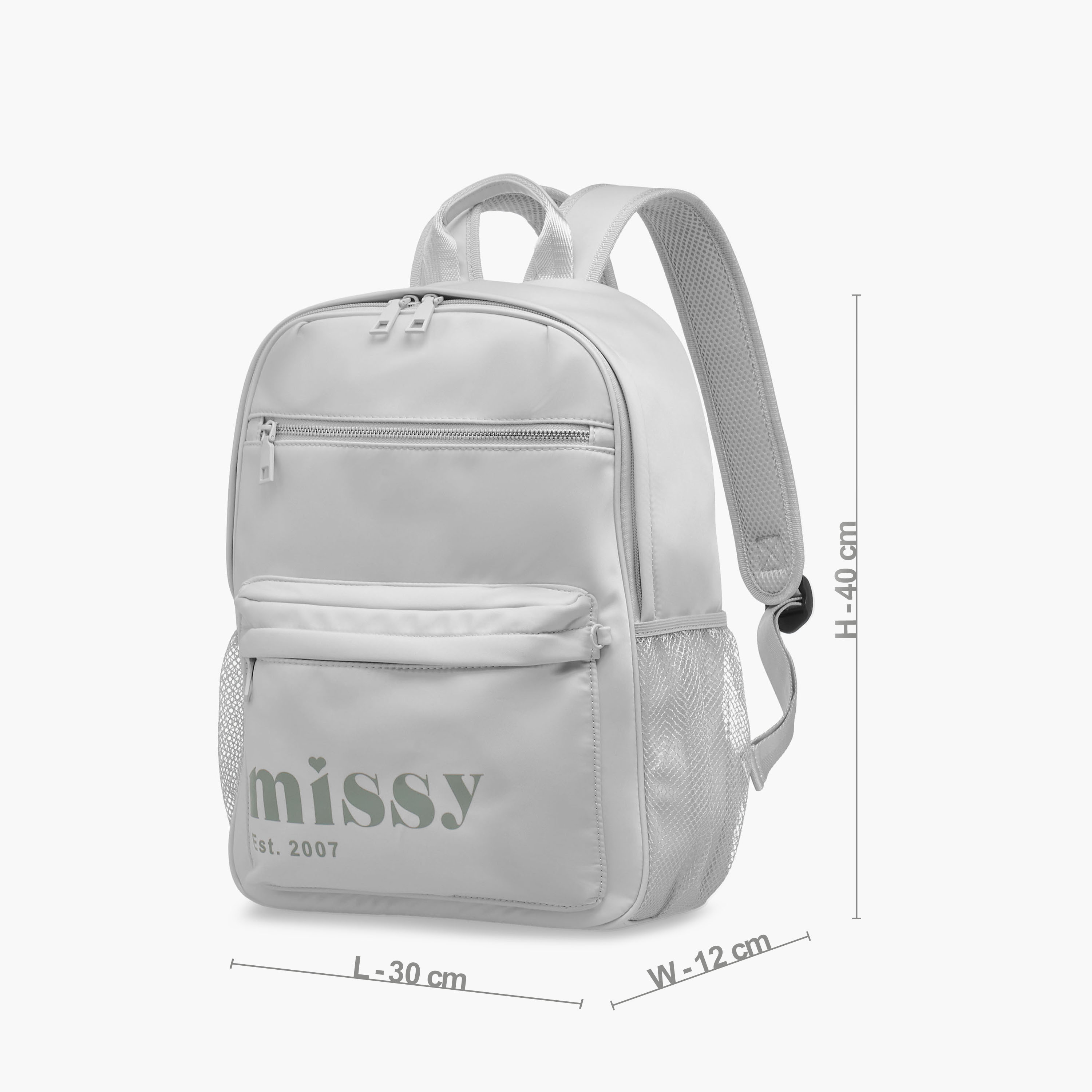 شنطة ظهر مدرسية للأطفال مع مقلمة قطعتين بطبعات شعار من ميسي - 30x12x40 سم-cpwomen-fashionaccessories-bagsandwallets-backpacks-image-3