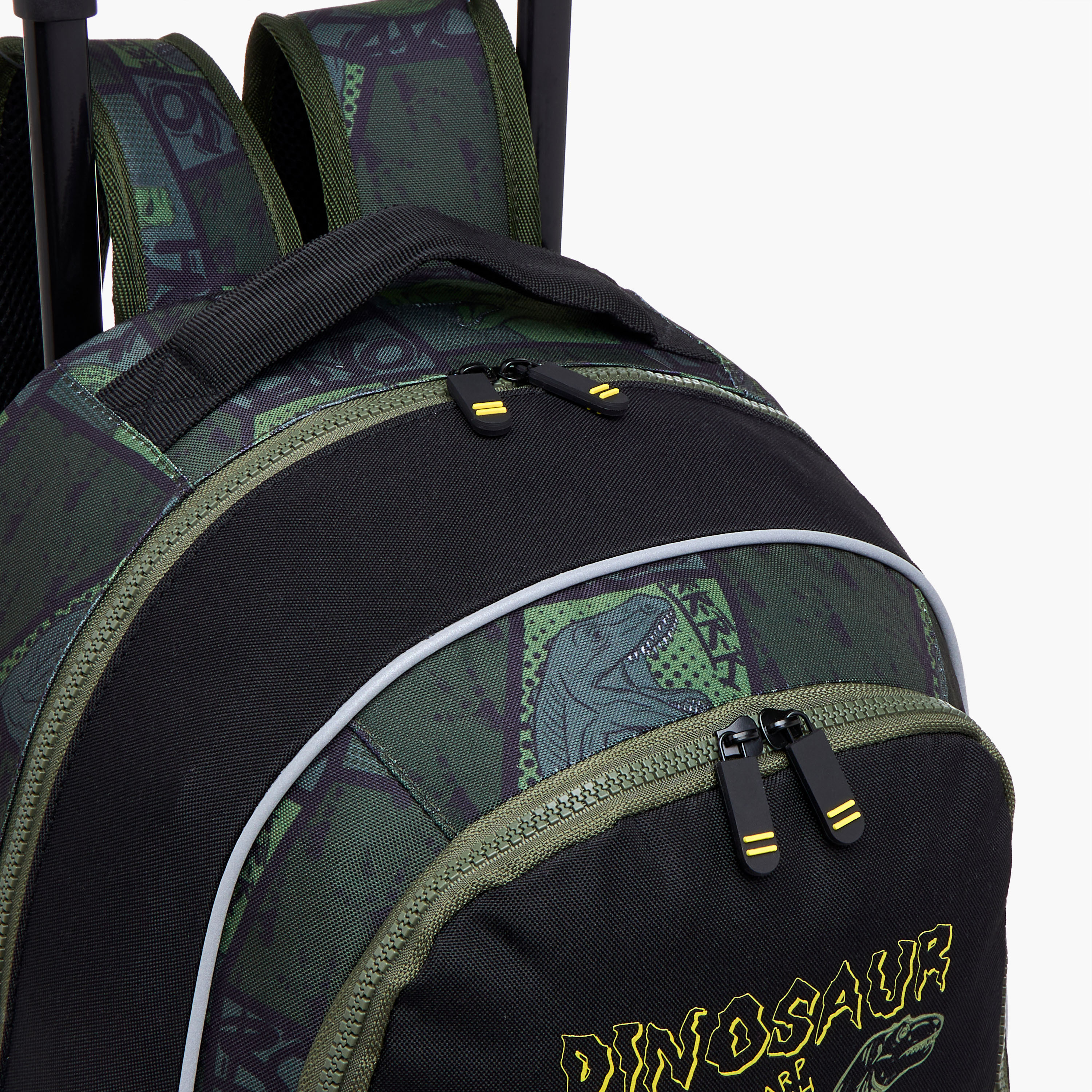 شنطة ترولي للأولاد 5-8 سنوات بأحزمة كتف مبطّنة وتصميم ديناصور-school-bagsandbackpacks-trolleybags-image-9
