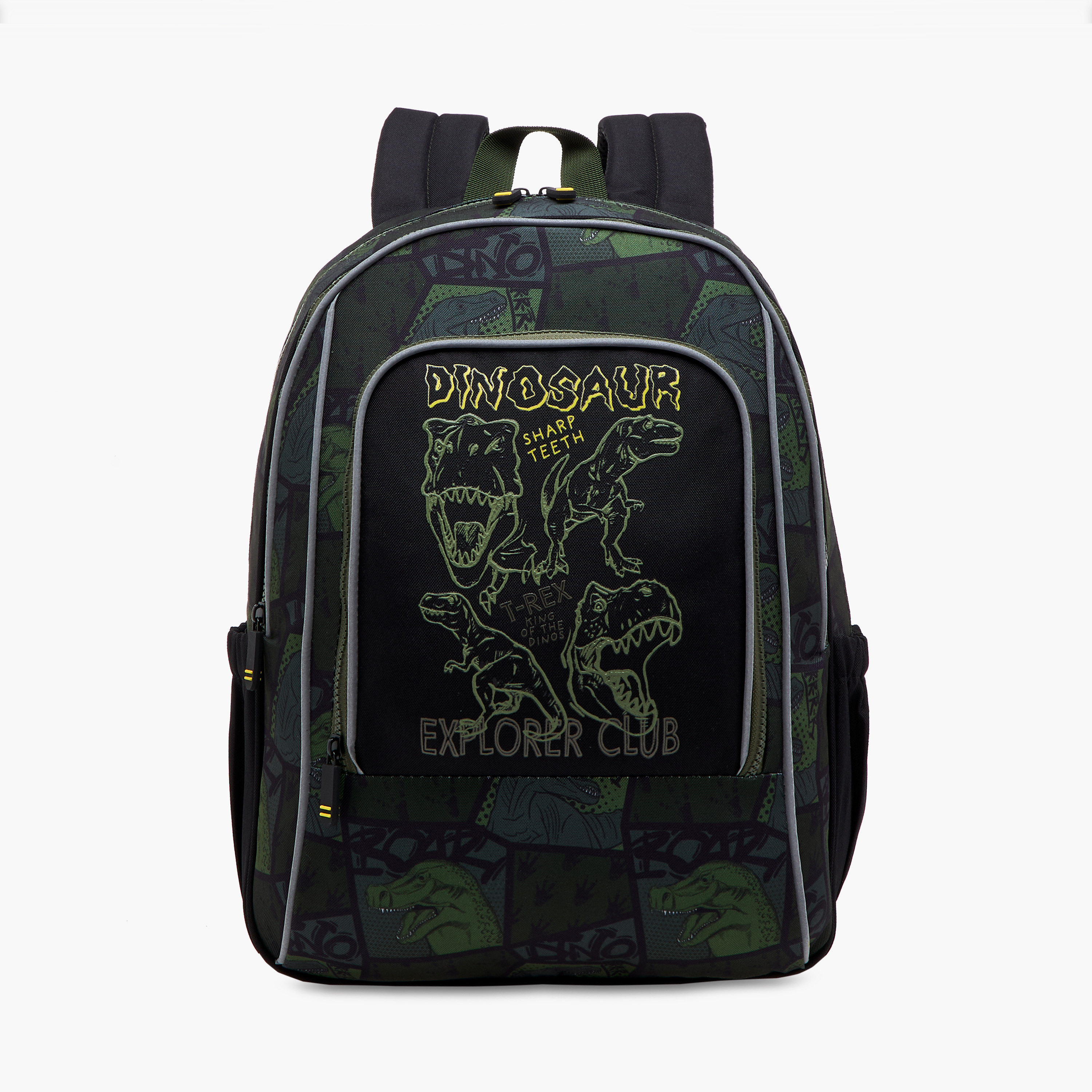 Dinosaur Print 16-inch Backpack with Adjustable Shoulder Straps and Zip Closure - 30x13x41 cms-school-bagsandbackpacks-backpacks-image-1