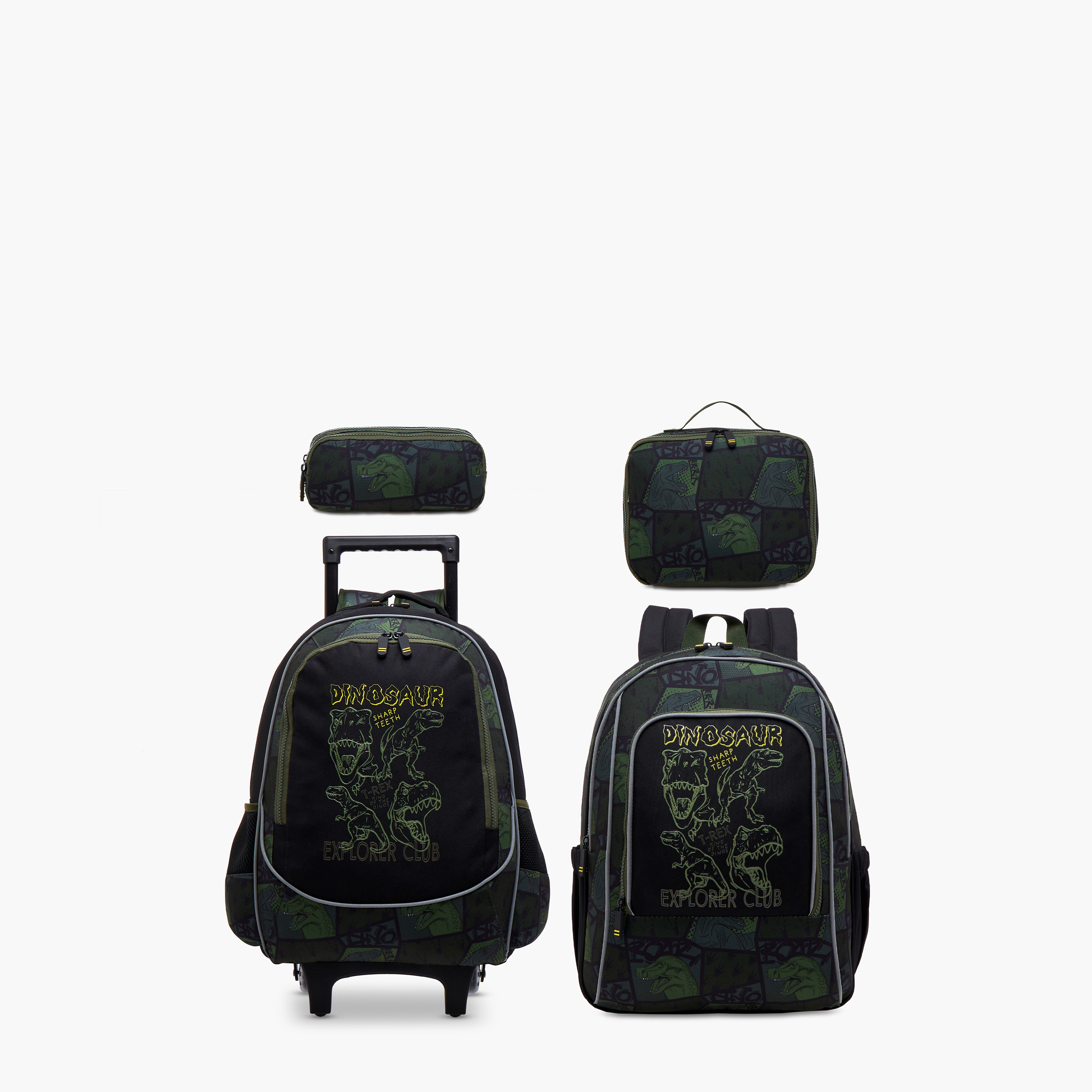 Dinosaur Print 16-inch Backpack with Adjustable Shoulder Straps and Zip Closure - 30x13x41 cms-school-bagsandbackpacks-backpacks-image-11