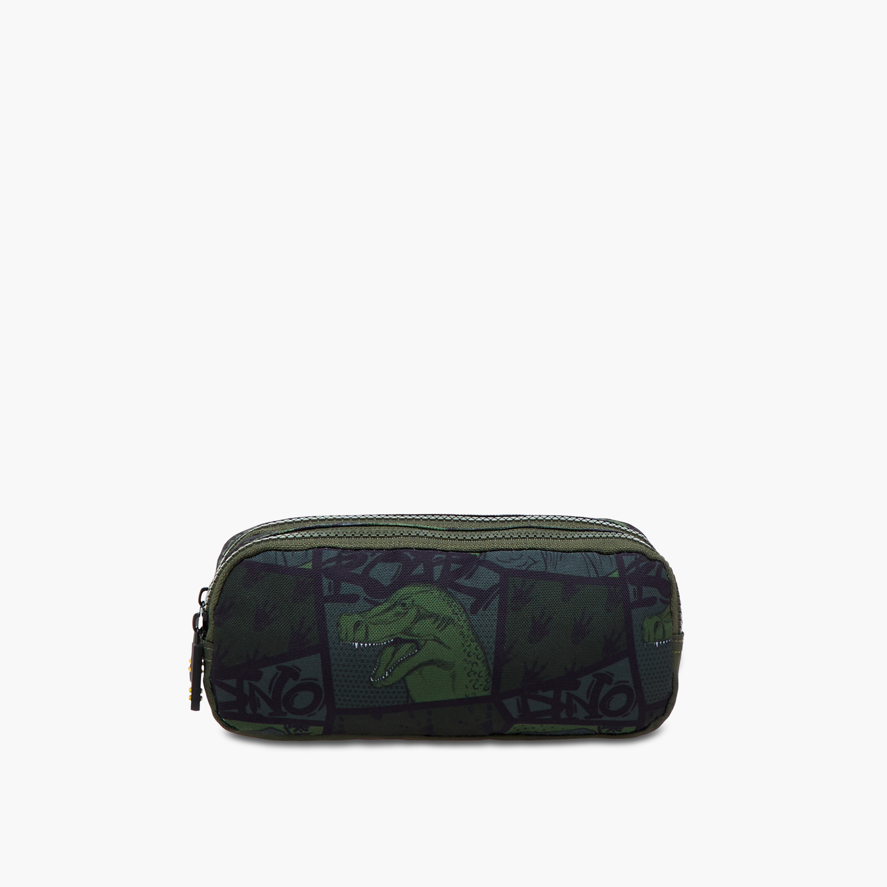 Dinosaur Print Pencil Pouch with Zip Closure-school-stationery-pencilcases-image-1