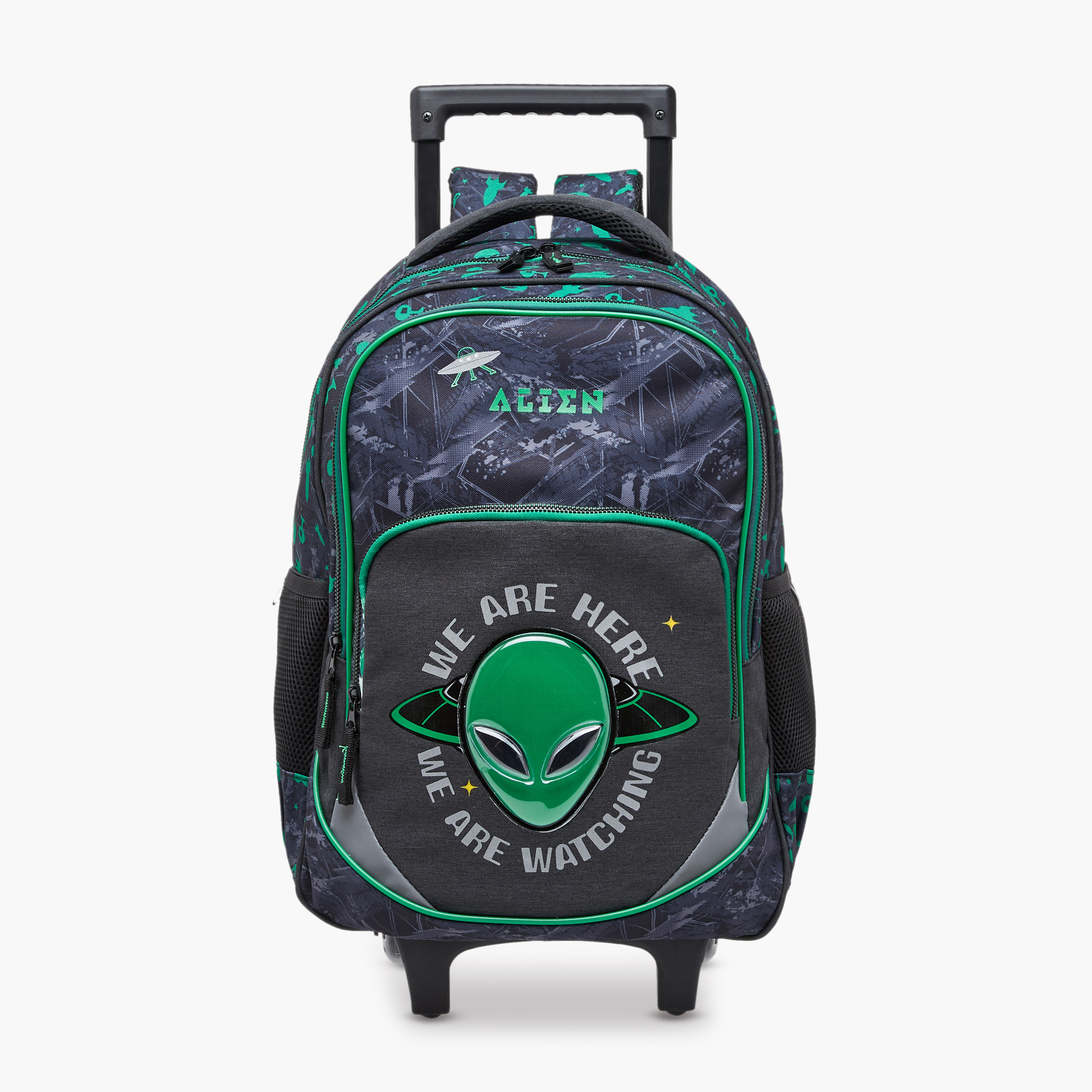 Space Trolley Bag for Kids 5-8 Years with Padded Shoulder Straps -school-bagsandbackpacks-trolleybags-image-1