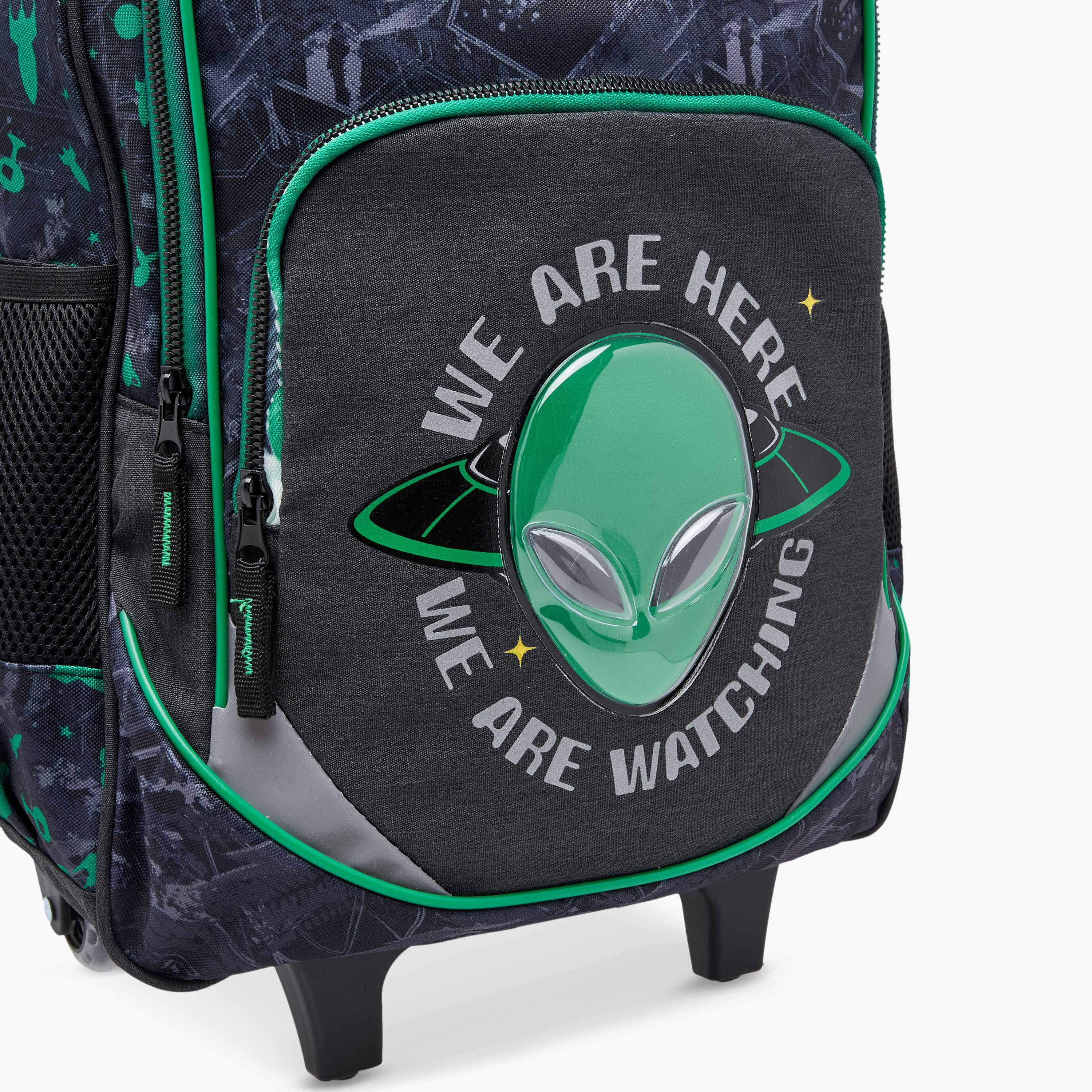 Space Trolley Bag for Kids 5-8 Years with Padded Shoulder Straps -school-bagsandbackpacks-trolleybags-image-10