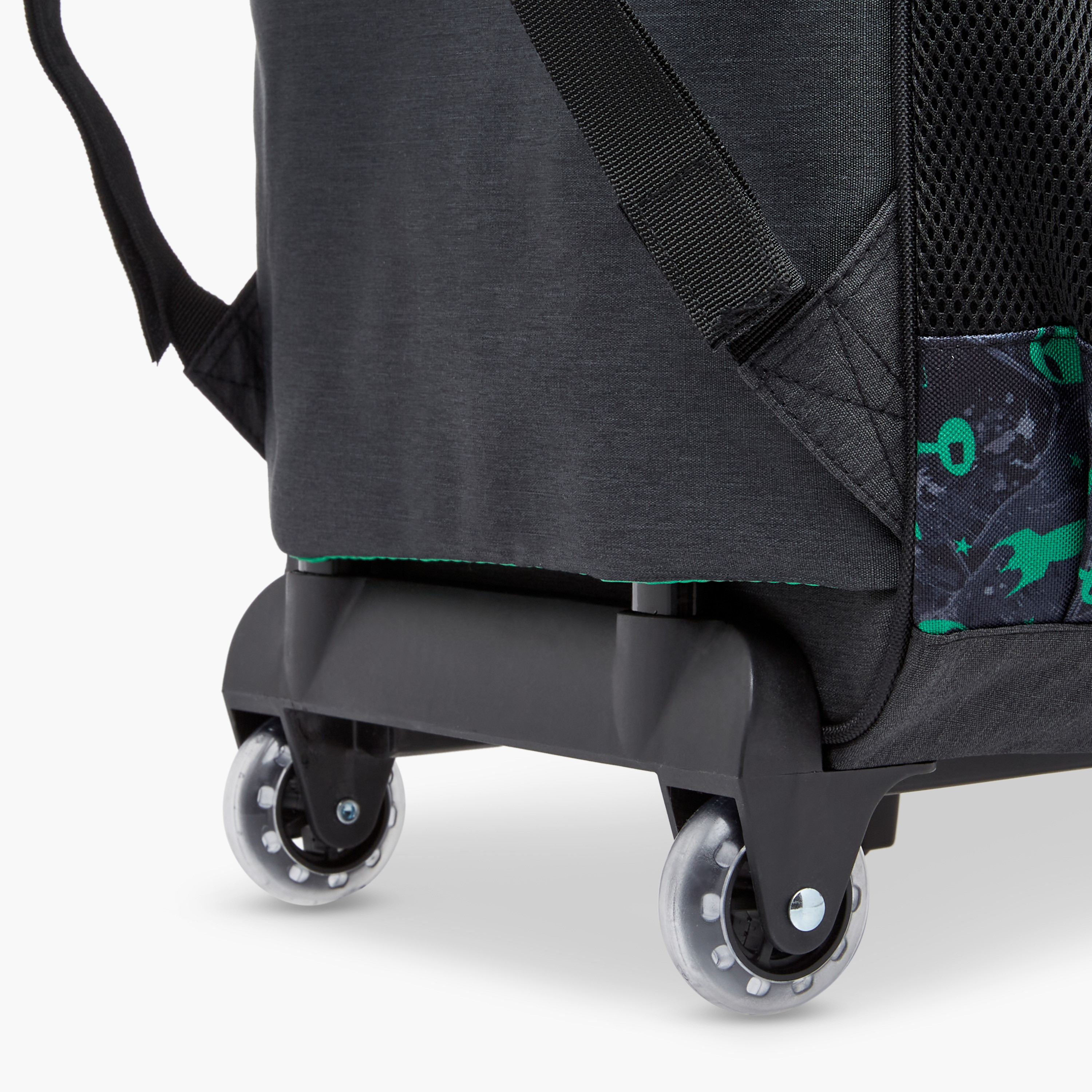 Space Trolley Bag for Kids 5-8 Years with Padded Shoulder Straps -school-bagsandbackpacks-trolleybags-image-11