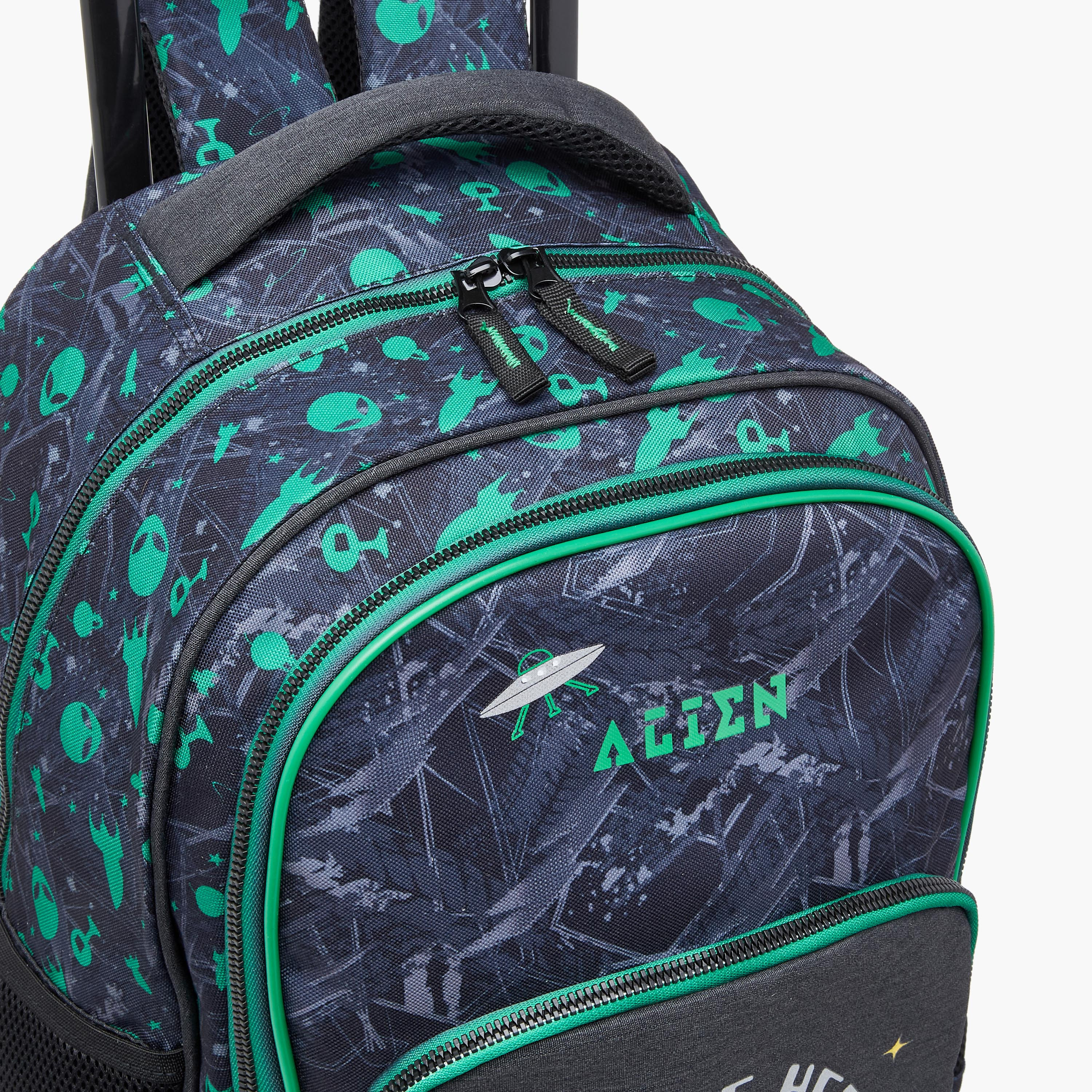 Space Trolley Bag for Kids 5-8 Years with Padded Shoulder Straps -school-bagsandbackpacks-trolleybags-image-9